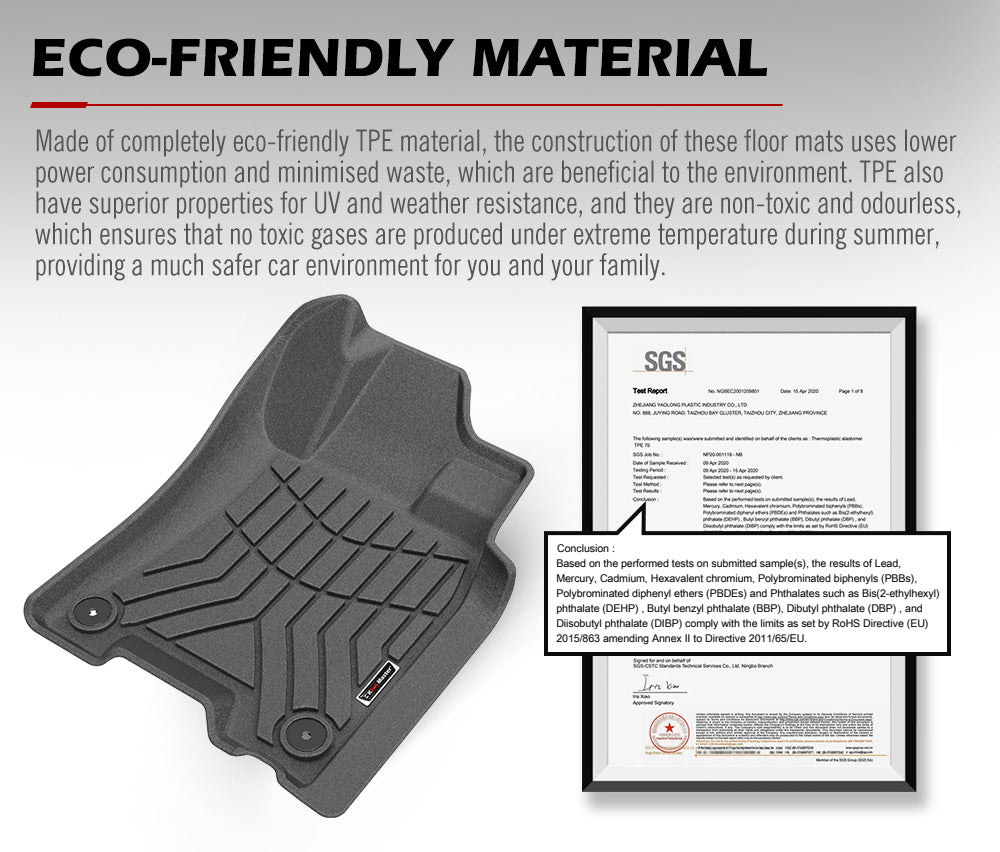 3D TPE Car Floor Mats for Nissan Navara NP300 D23 2015-Current - Sunyee