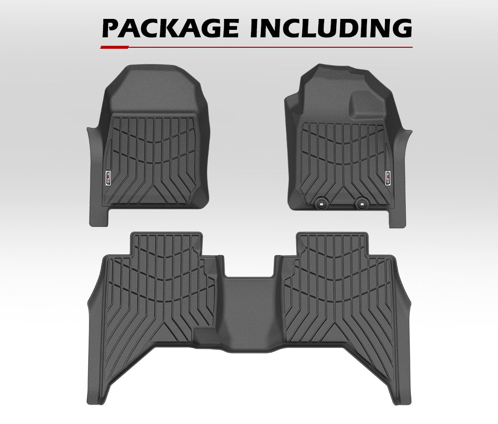 Kiwi Master 3D TPE Car Floor Mats Liner Fit Isuzu D-MAX DMAX Dual Cab UTE 2021+ - Sunyee