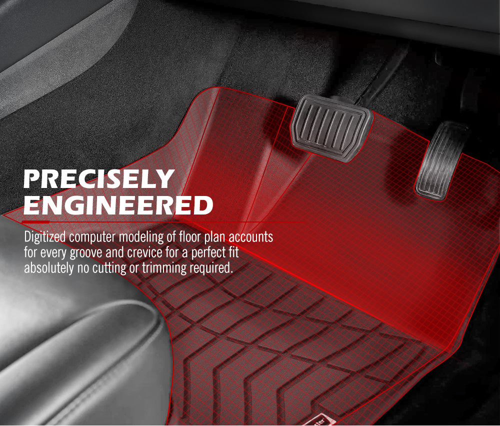 Kiwi Master 3D TPE Car Floor Mats Liner Fit Tesla Model 3 2017-2022 - Sunyee