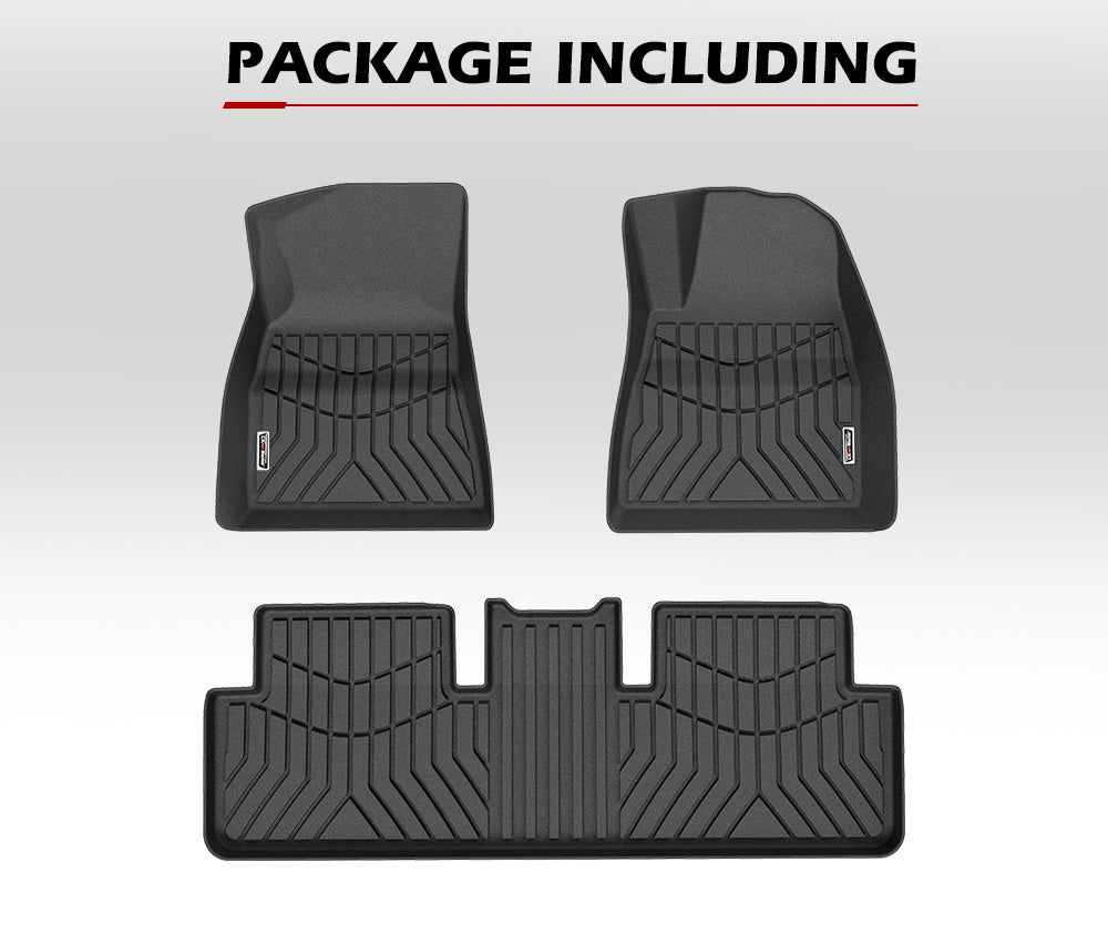 Kiwi Master 3D TPE Car Floor Mats Liner Fit Tesla Model 3 2017-2022 - Sunyee