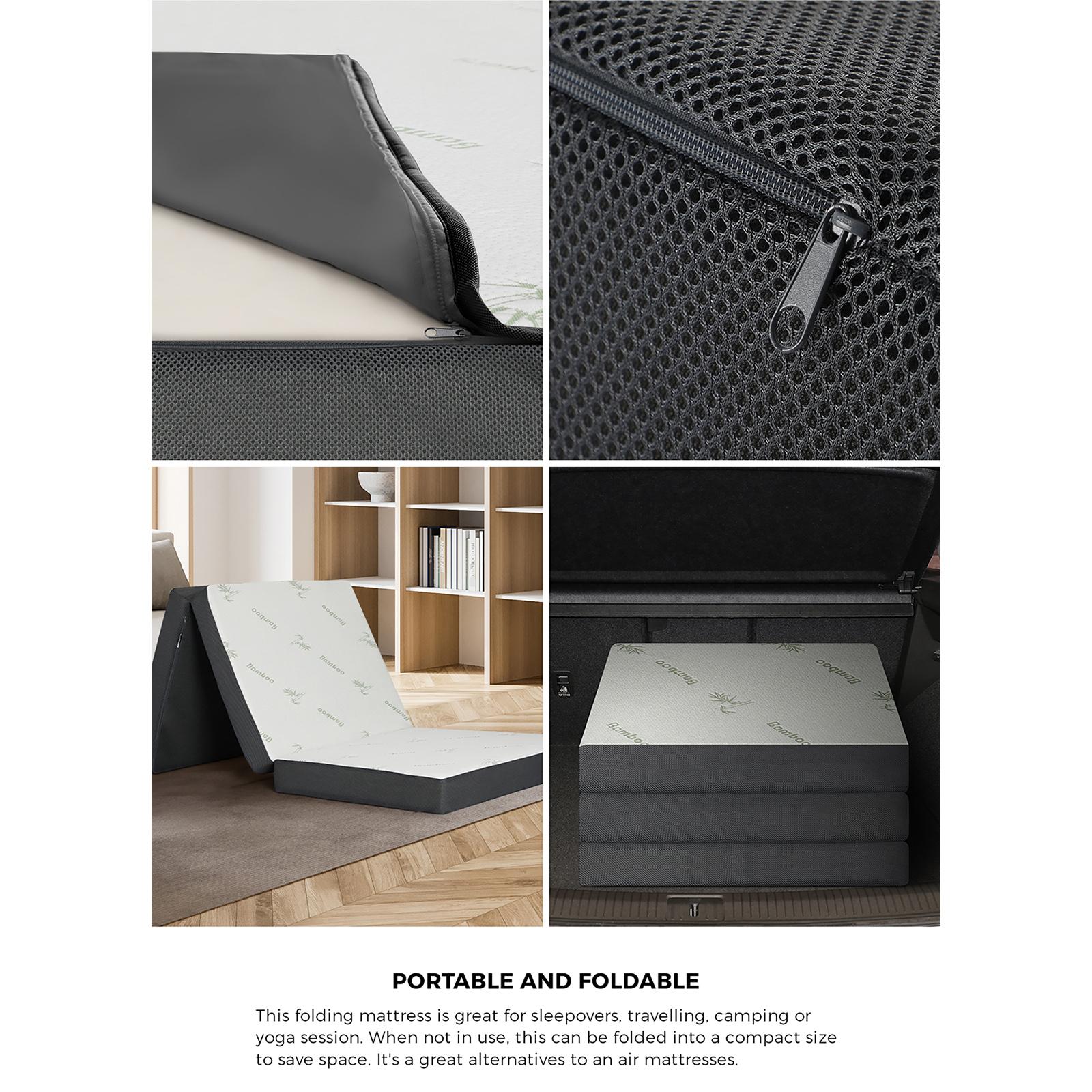 Bedra Folding Foam Mattress Sofa Bed Trifold Sleeping Mat Camping Cushion Single - Sunyee