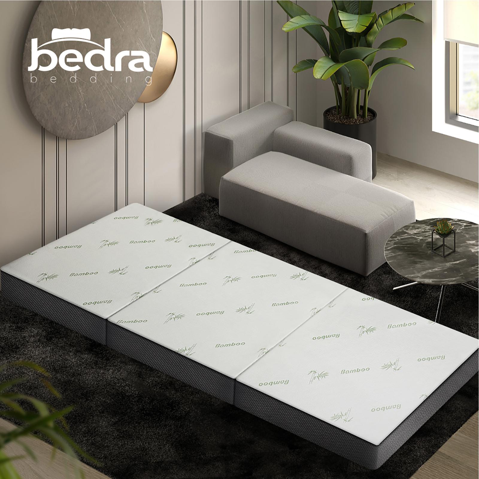 Bedra Folding Foam Mattress Sofa Bed Trifold Sleeping Mat Camping Cushion Single - Sunyee