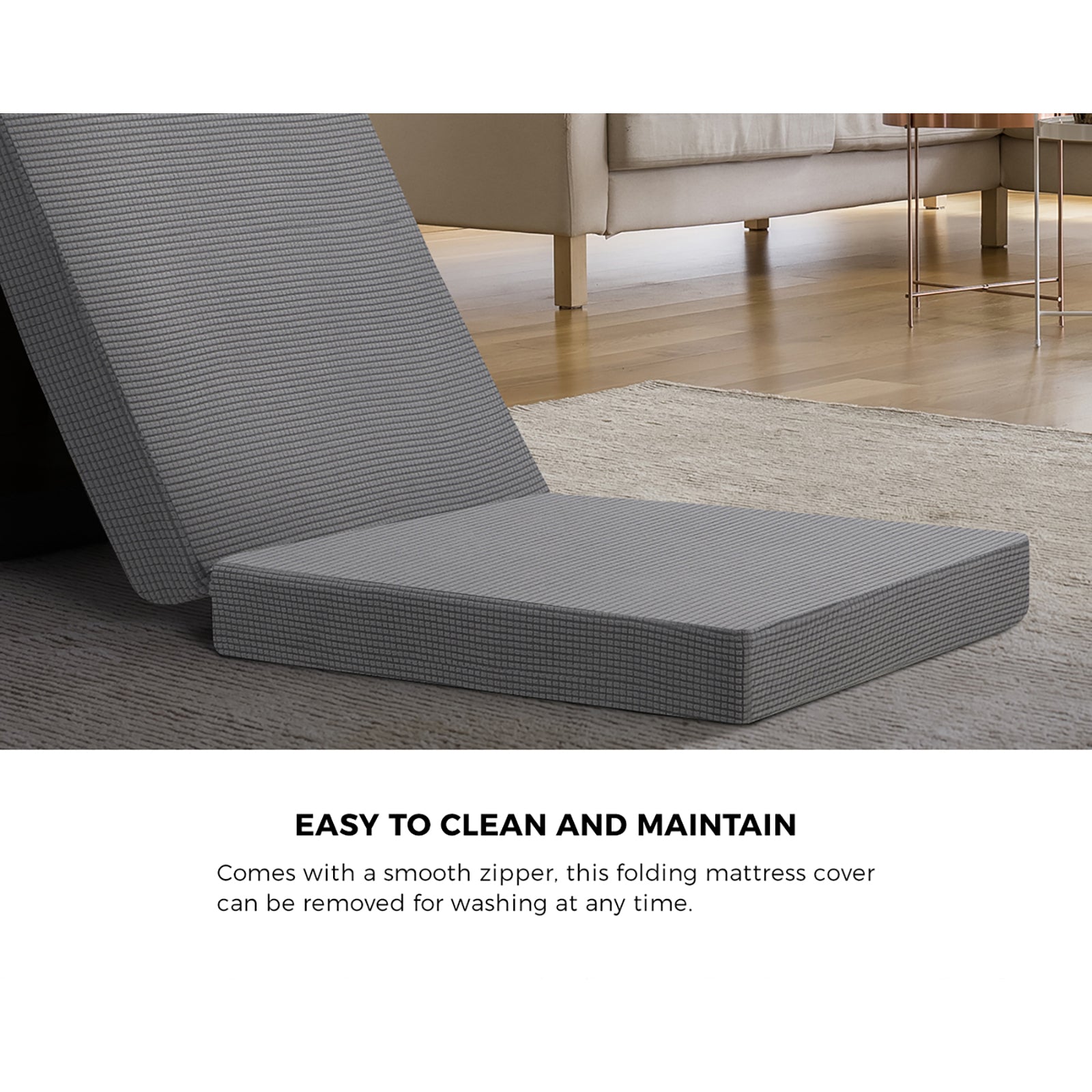 Bedra Folding Foam Mattress Single Sofa Bed Trifold Sleeping Camping Cushion Mat - Sunyee