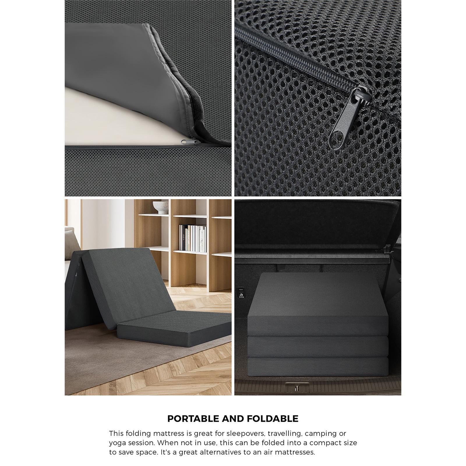 Bedra Folding Mattress Portable Single Sofa Foam Bed Camping Sleeping Pad Grey - Sunyee