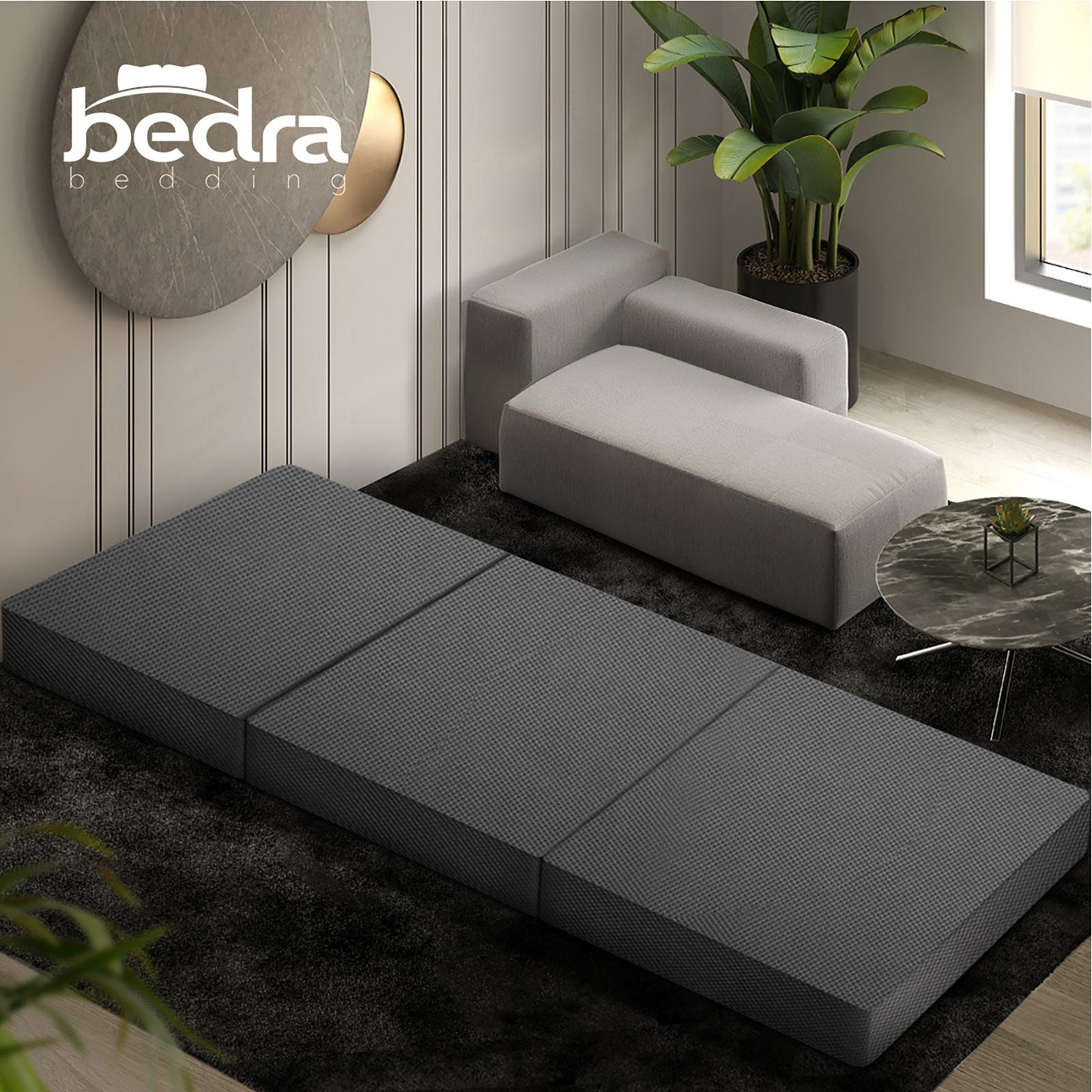 Bedra Folding Mattress Portable Single Sofa Foam Bed Camping Sleeping Pad Grey - Sunyee