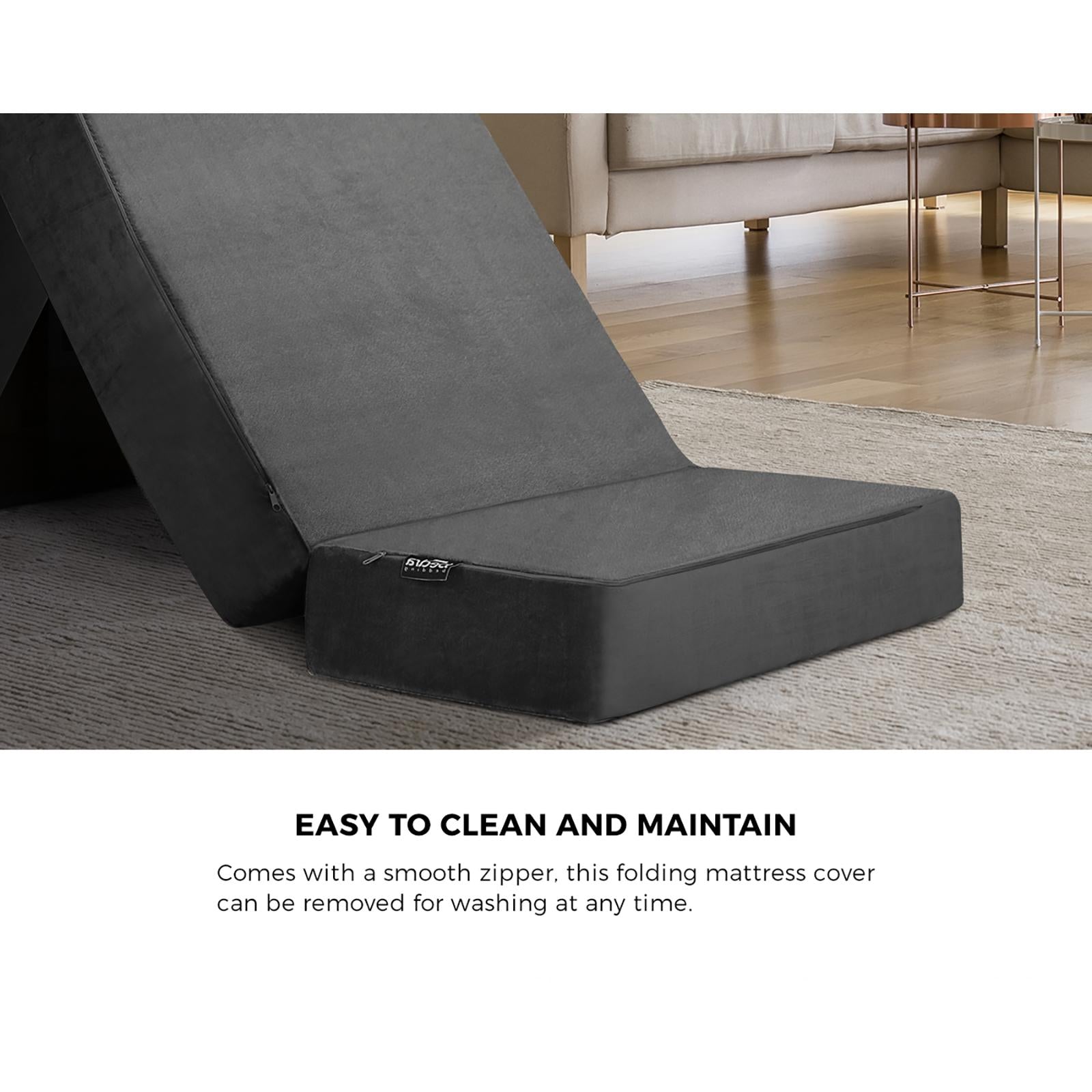 Bedra Foldable Foam Mattress Sofa Bed Portable Camping Cushion Floor Bed Single - Sunyee