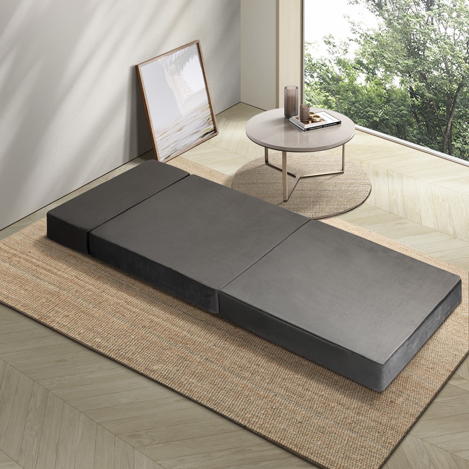 Bedra Foldable Foam Mattress Sofa Bed Portable Camping Cushion Floor Bed Single - Sunyee