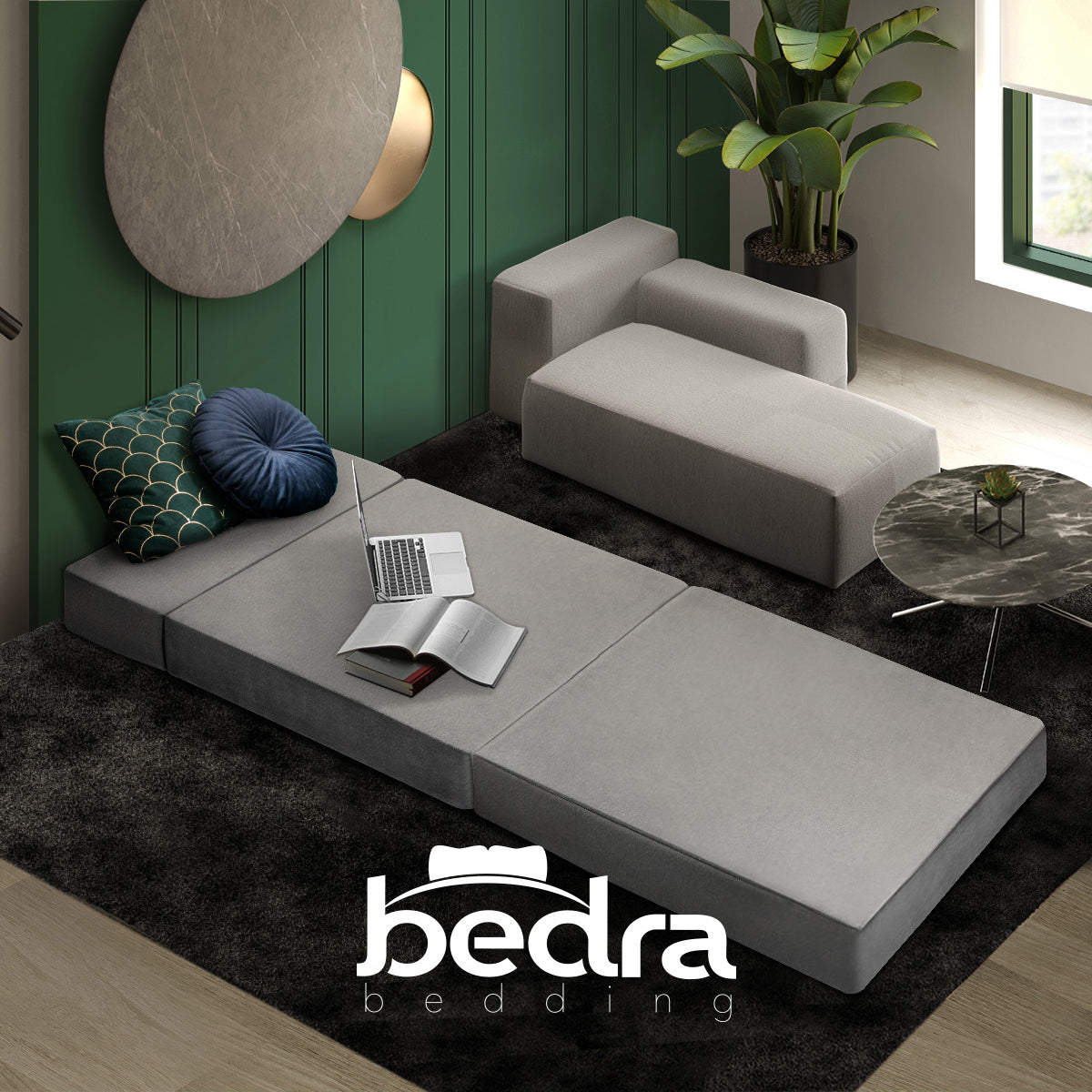 Bedra Foldable Foam Mattress Single Sofa Bed Portable Camping Cushion Floor Bed - Sunyee