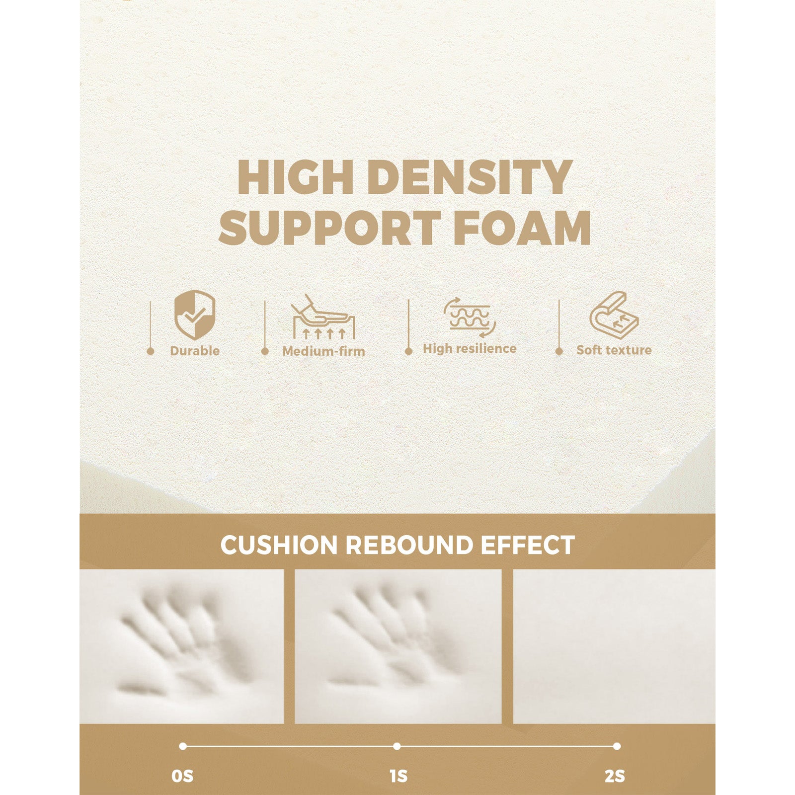 Bedra Folding Foam Mattress Sofa Bed Trifold Camping Sleeping Cushion Mat Double - Sunyee