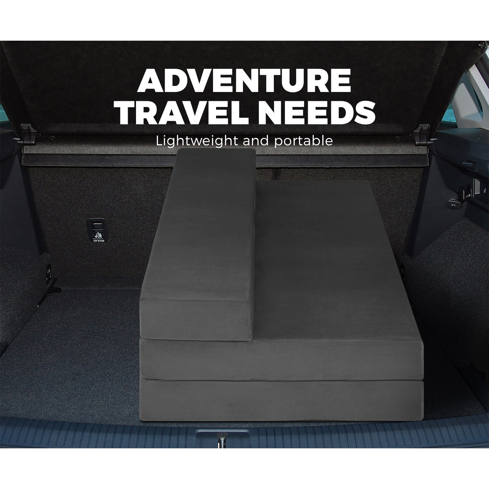 Bedra Folding Foam Mattress Sofa Bed Trifold Camping Sleeping Cushion Mat Double - Sunyee