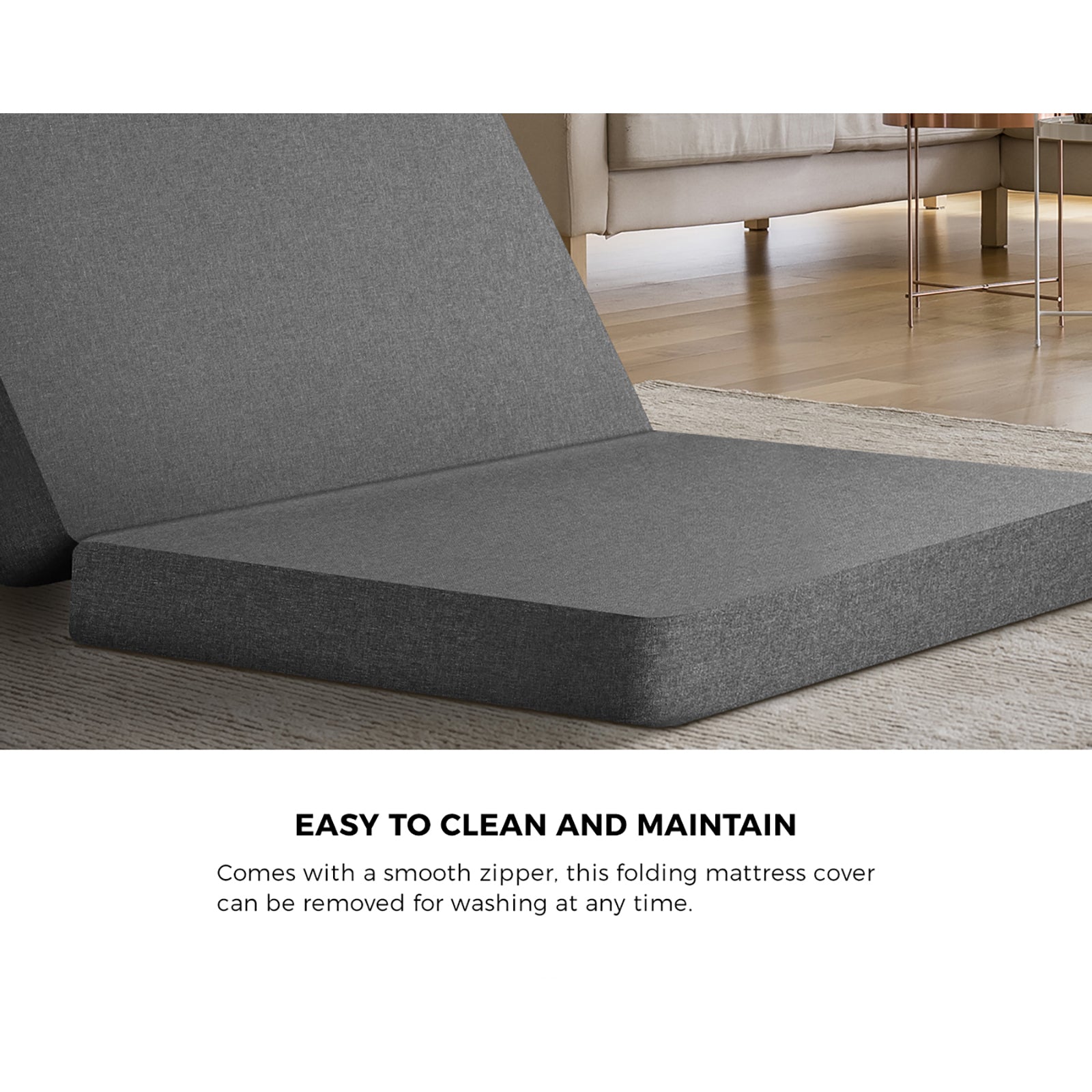 Bedra Foldable Mattress Trifold Camping Bed Sofa Cushion Mat Breathable Double - Sunyee