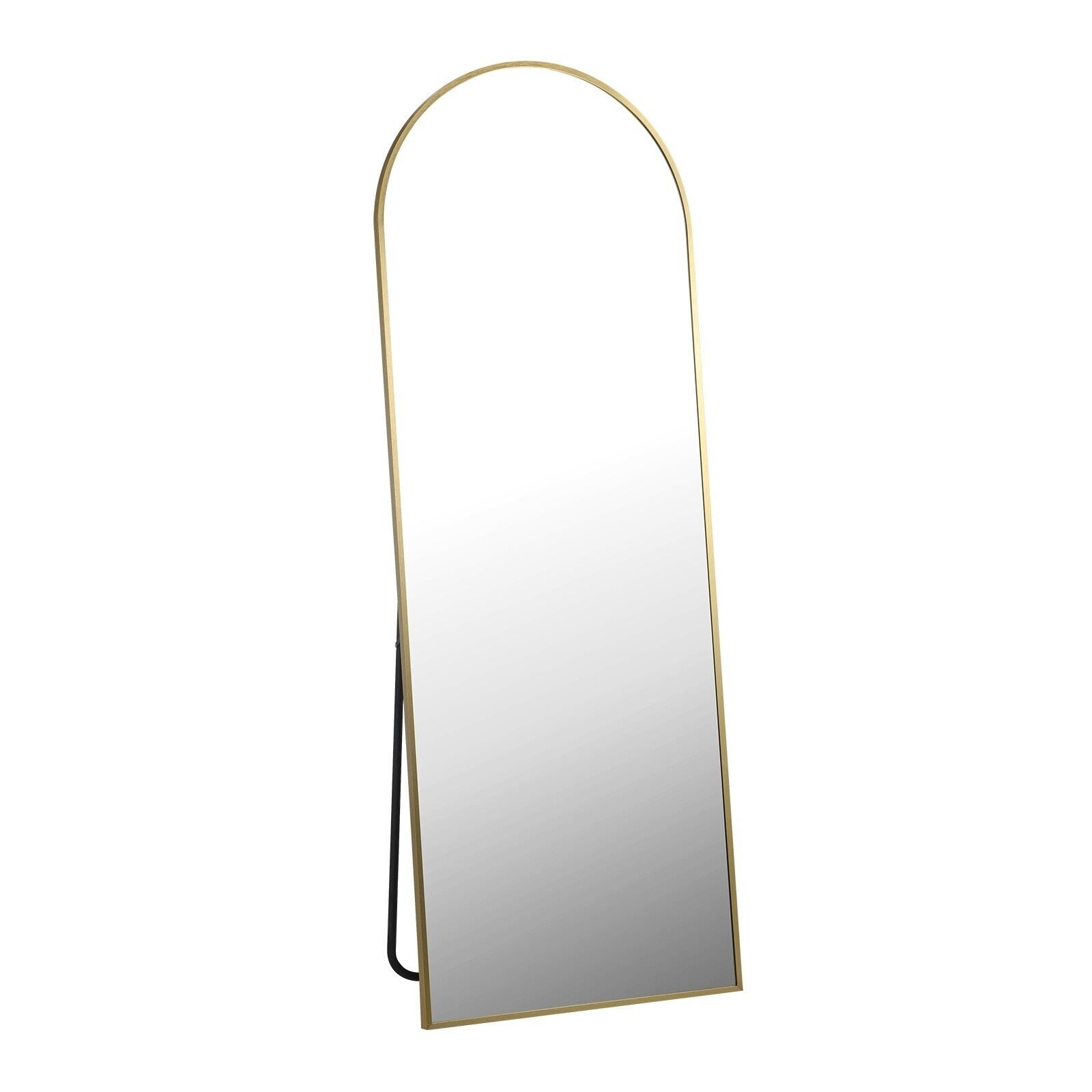 Oikiture 166x60cm Full Length Mirror Dressing Floor Mirrors Free Standing Gold - Sunyee