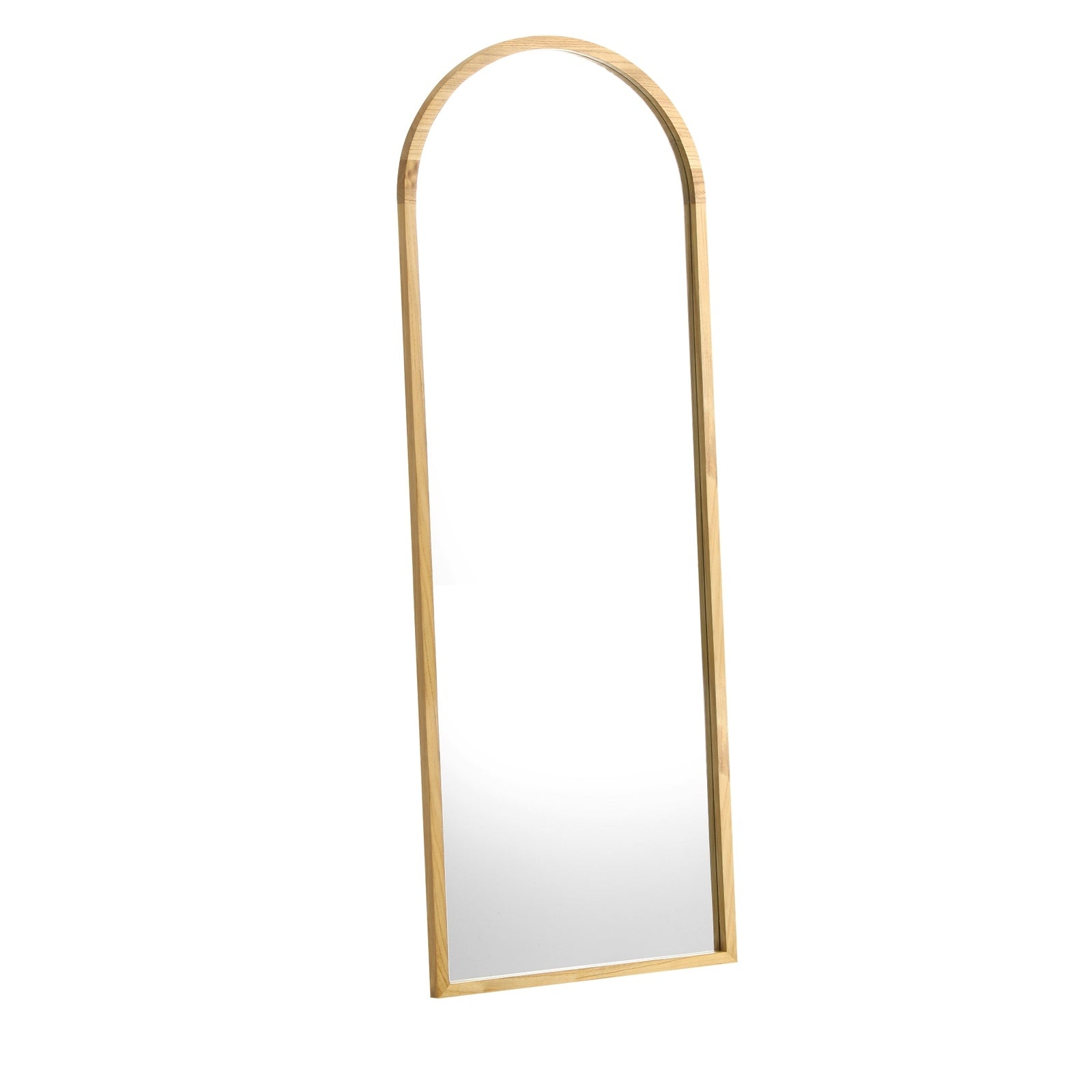 Oikiture Wooden Full Length Mirror 166x60cm Arched Dressing Floor Mirrors - Sunyee