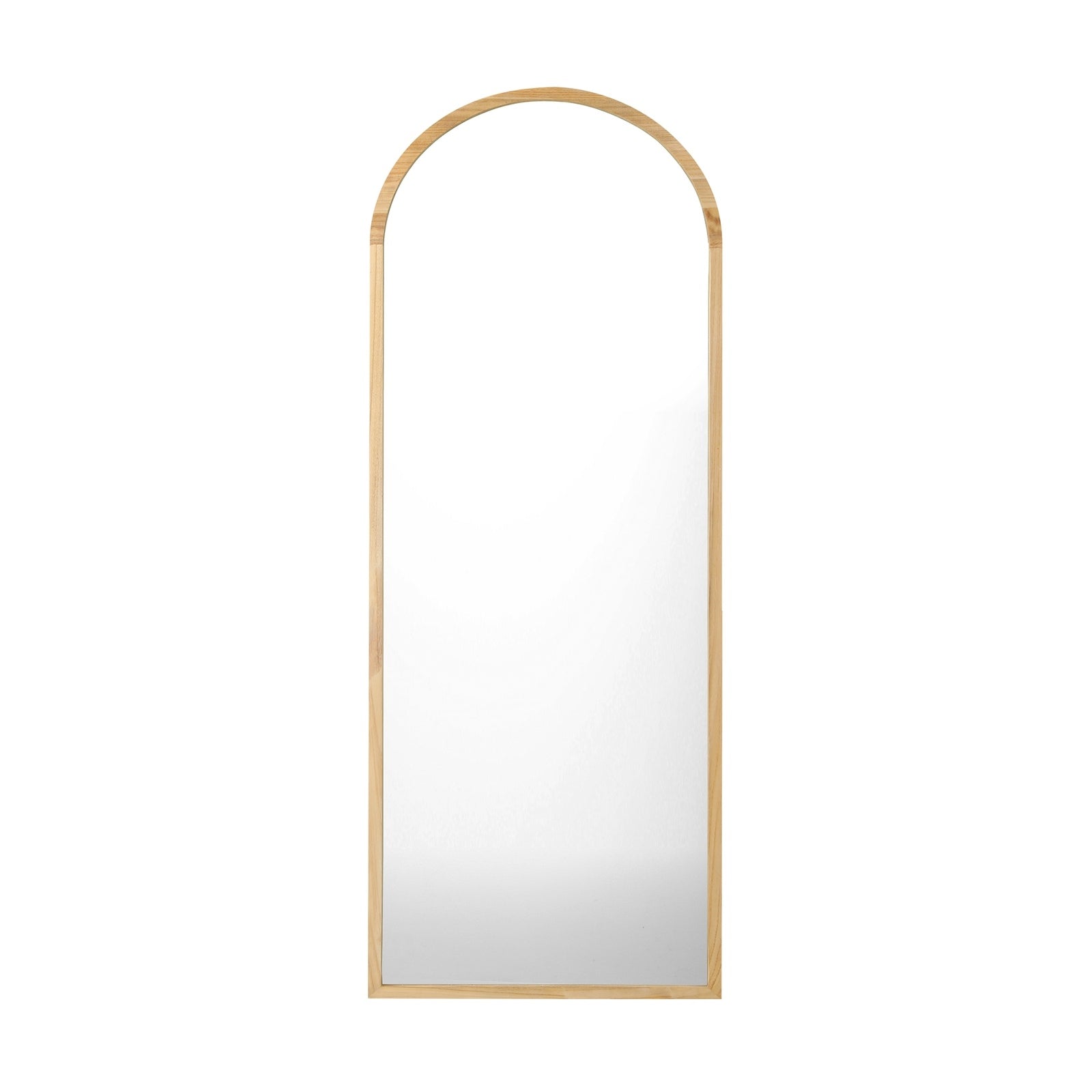 Oikiture Wooden Full Length Mirror 166x60cm Arched Dressing Floor Mirrors - Sunyee