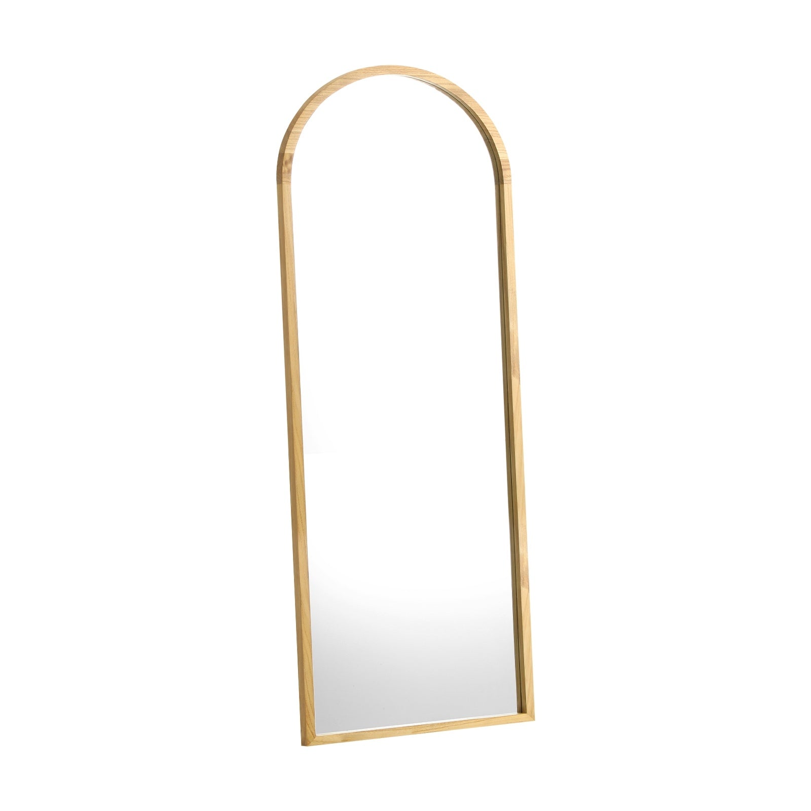Oikiture Wooden Full Length Mirror 166x60cm Arched Dressing Floor Mirrors - Sunyee
