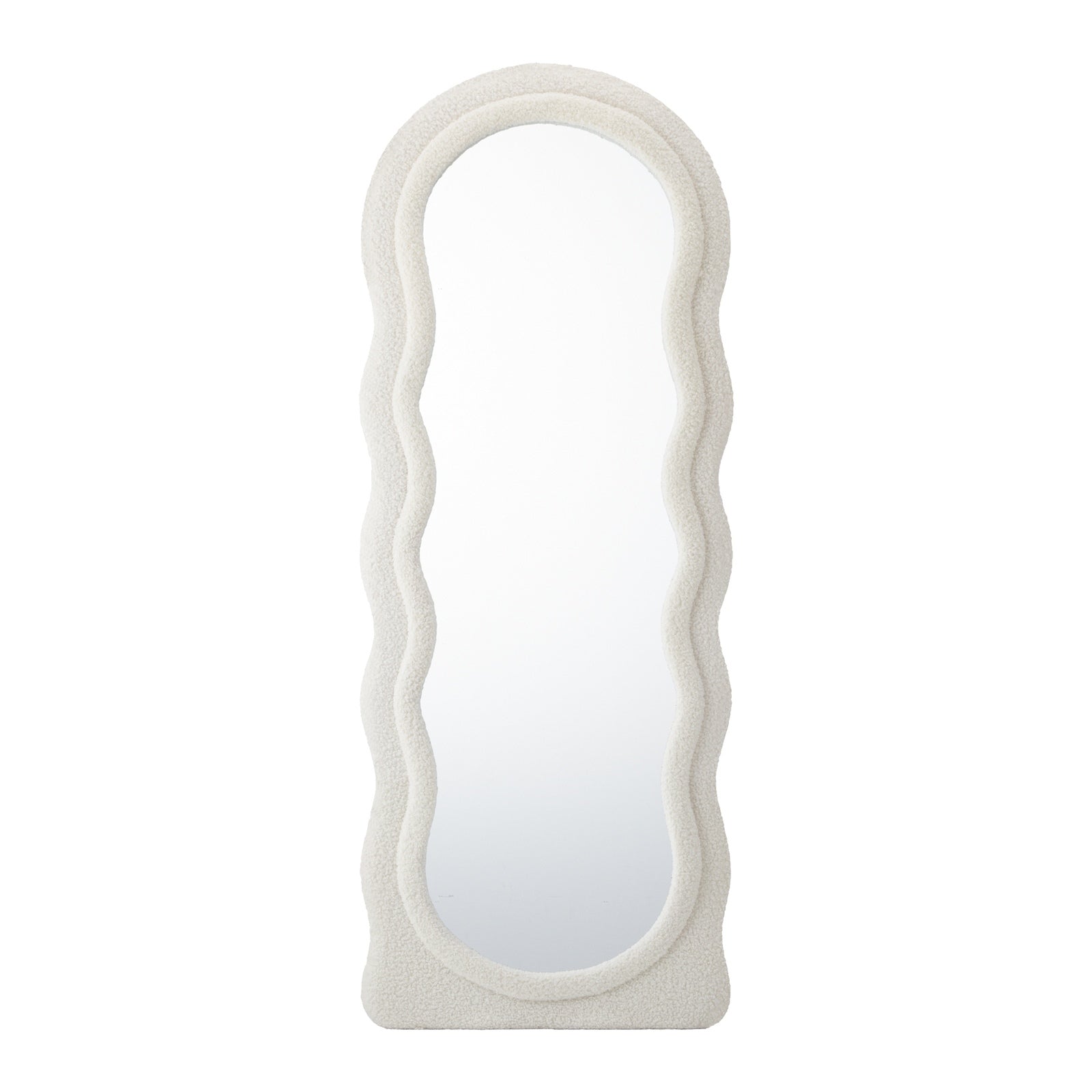 Oikiture Full Length Mirror 160cm Boucle Floor Standing Mirrors Dressing Makeup - Sunyee