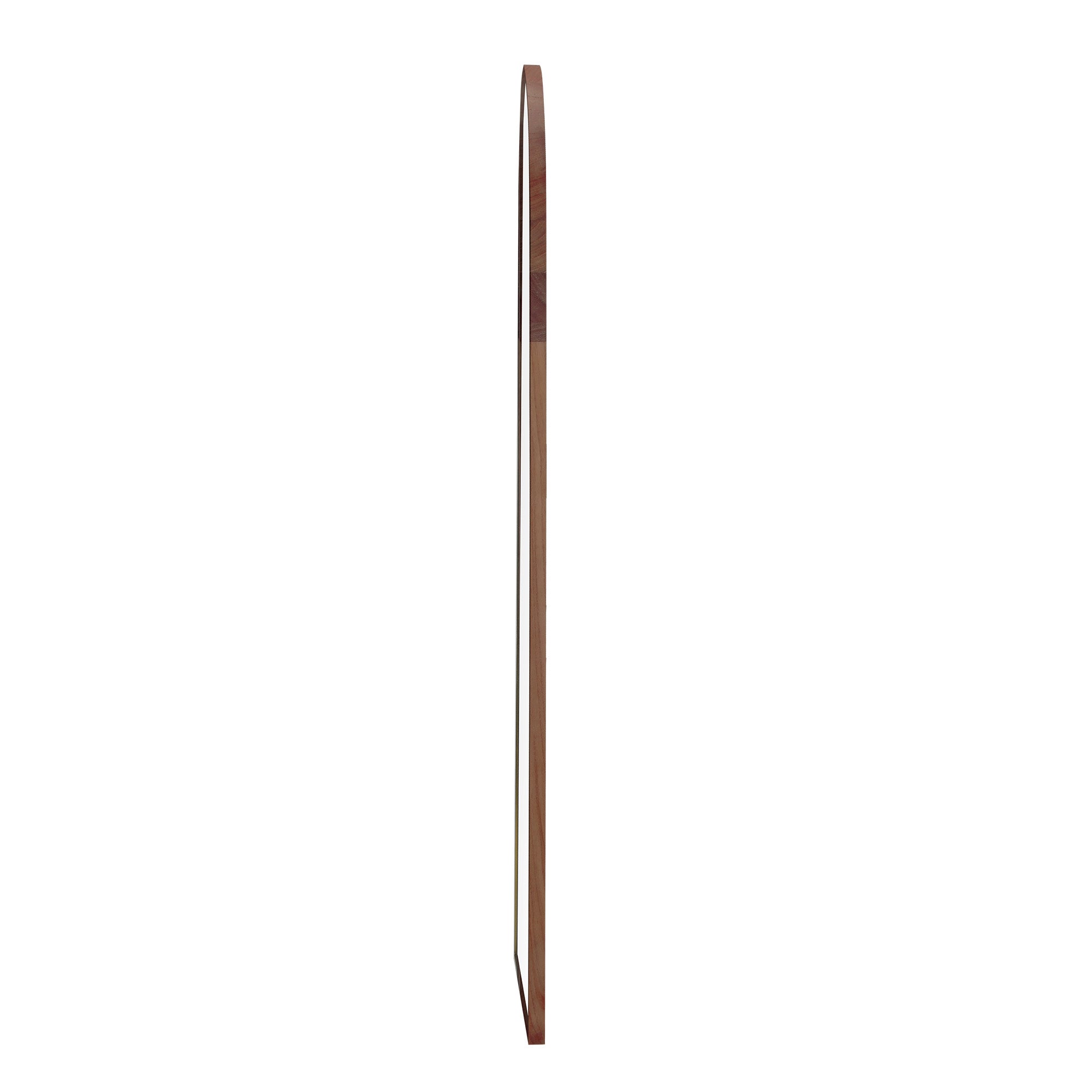 Oikiture Wooden Full Length Mirror 166x60cm Arched Dressing Floor Mirrors Brown - Sunyee