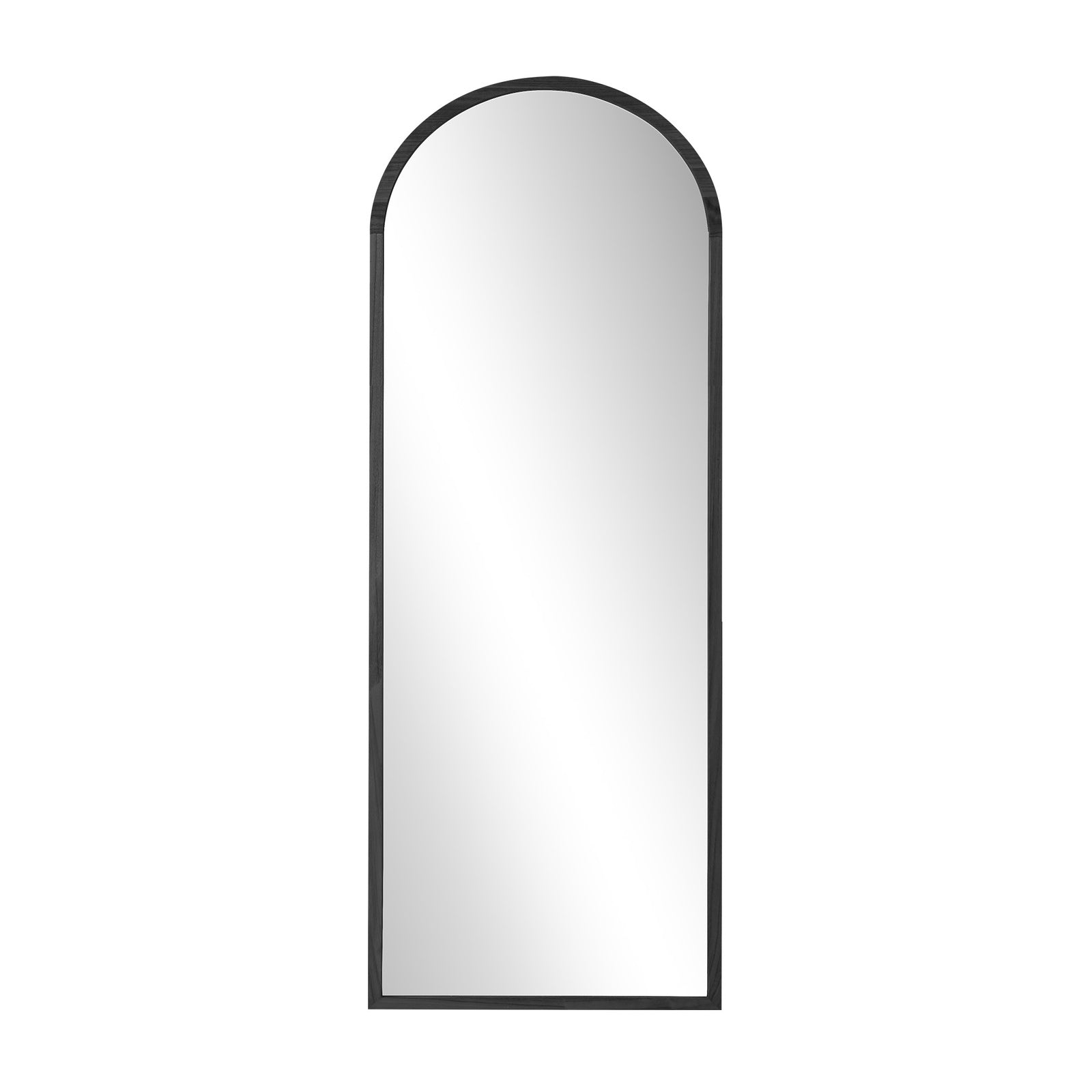 Oikiture Wooden Full Length Mirror 180x70cm Arched Dressing Floor Mirrors Black - Sunyee