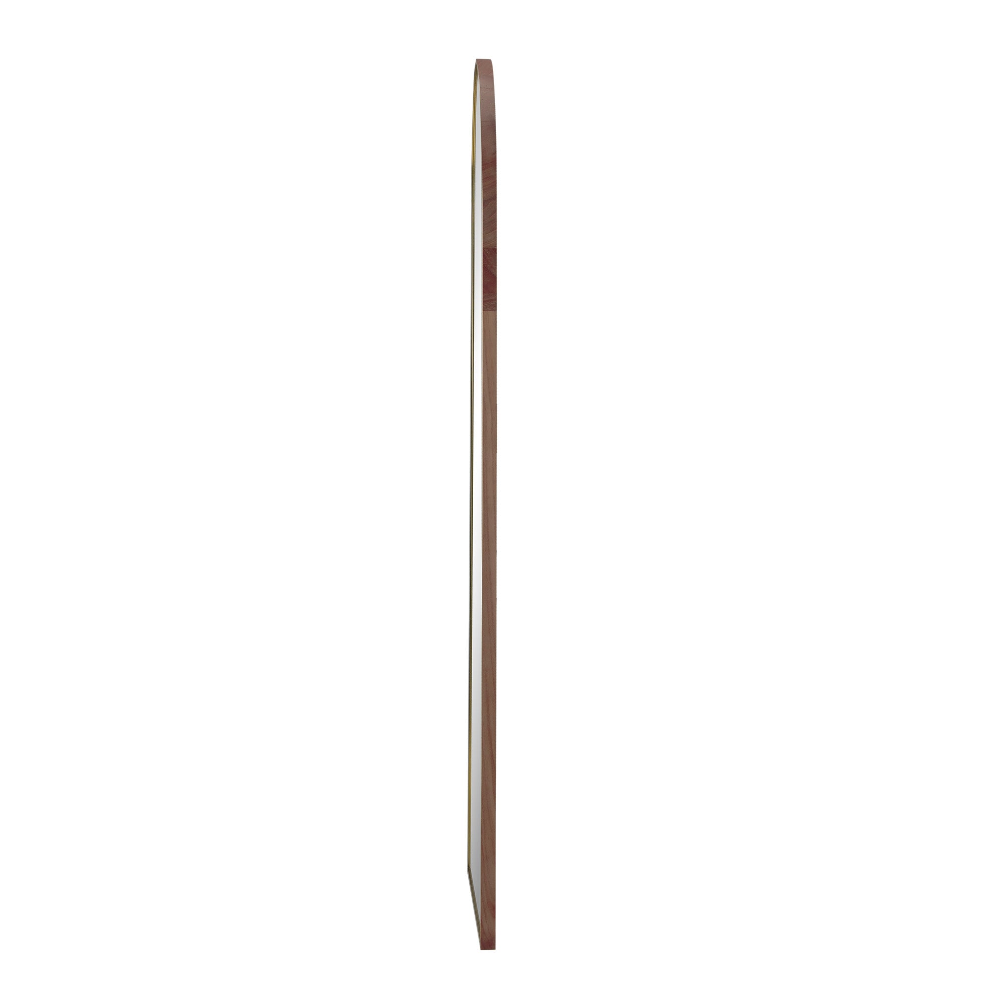 Oikiture Wooden Full Length Mirror 180x70cm Arched Dressing Floor Mirrors Brown - Sunyee