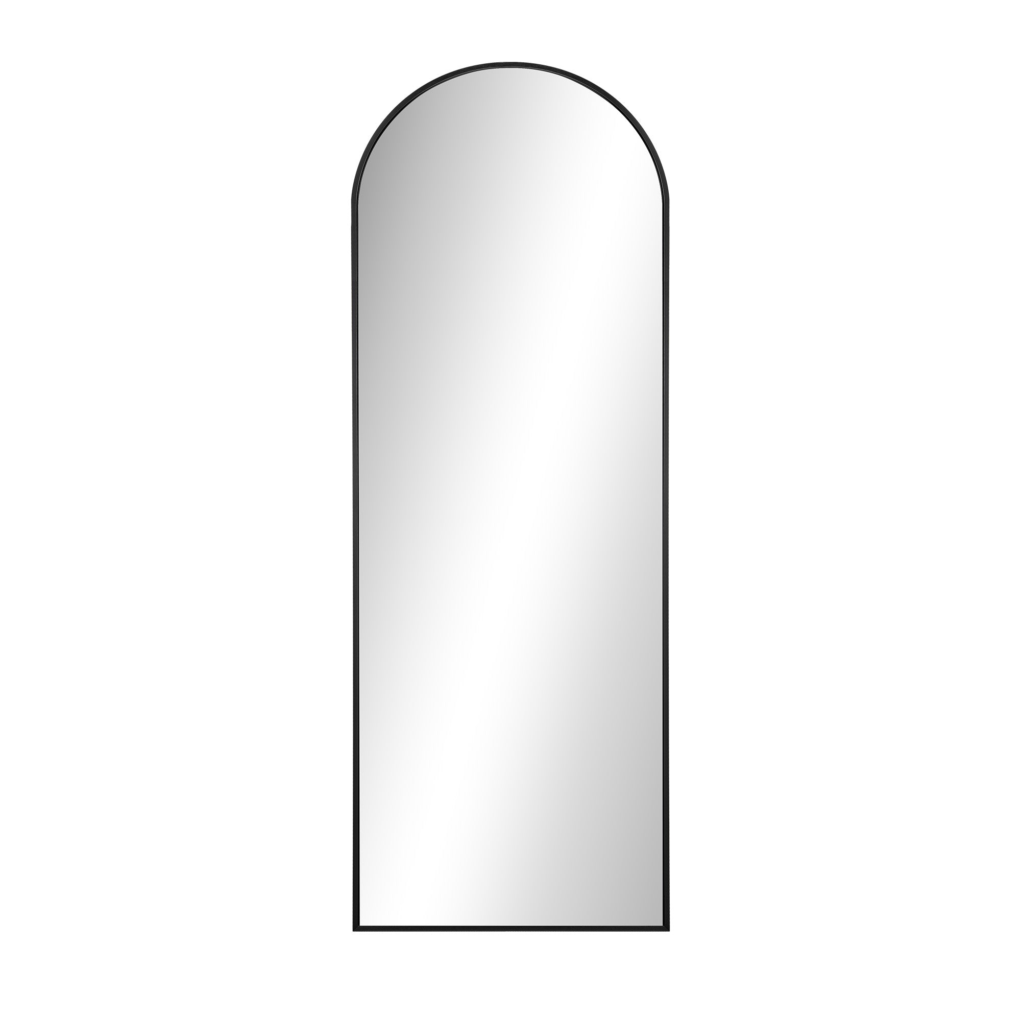 Oikiture Full Length Mirror Arched Dressing Floor Mirrors Free Standing Black - Sunyee