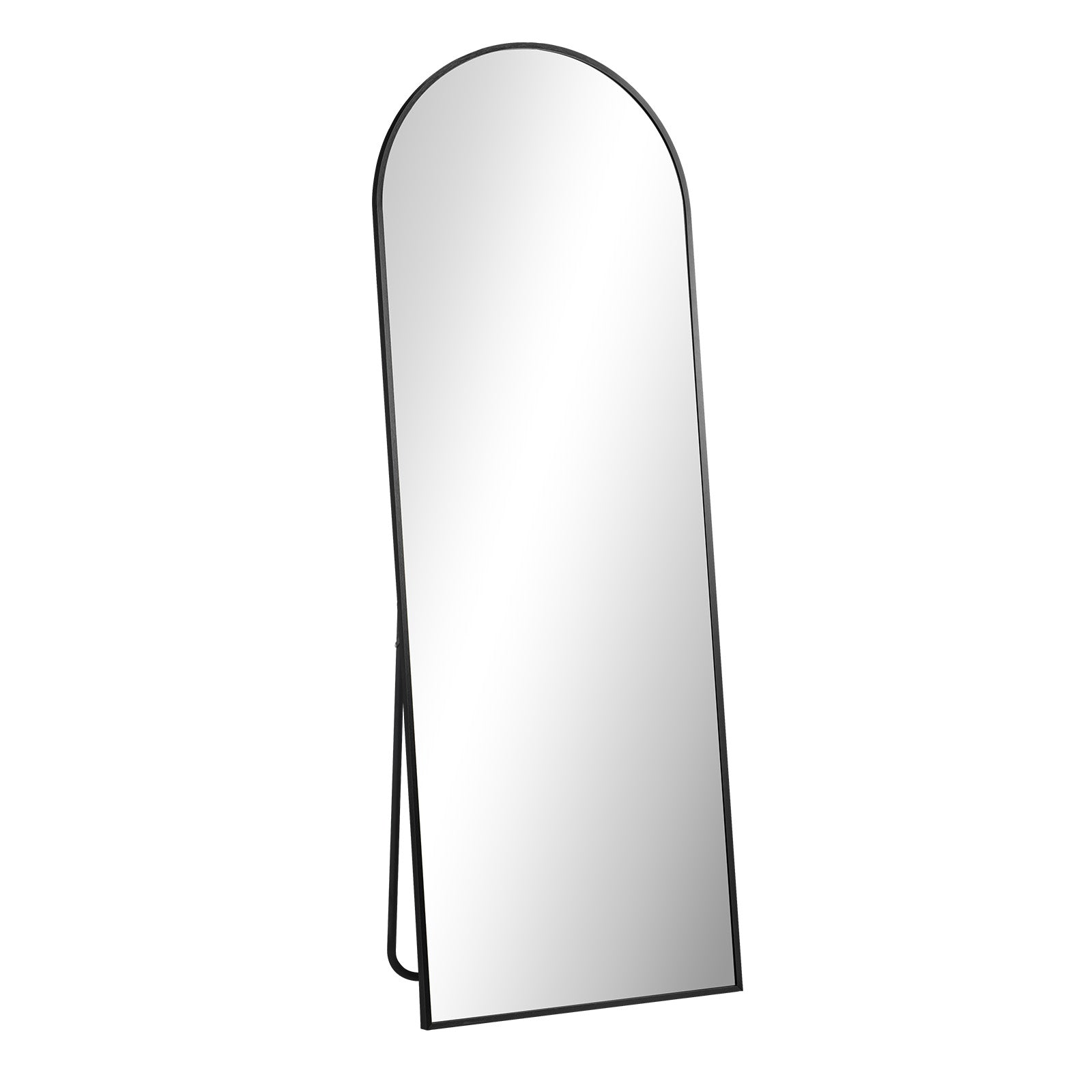 Oikiture Full Length Mirror Arched Dressing Floor Mirrors Free Standing Black - Sunyee