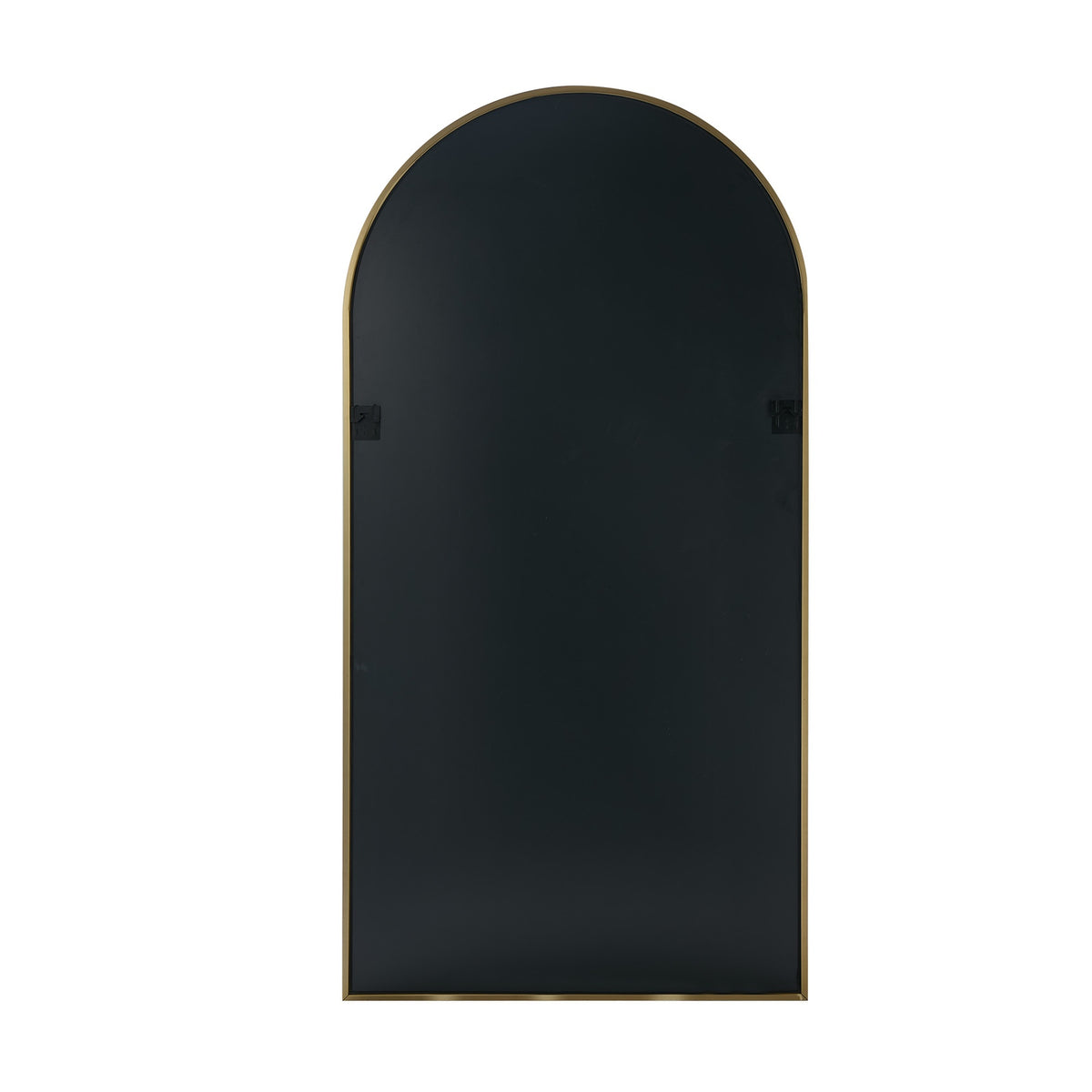 Oikiture Arched Full Length Mirror Large Body Mirror Floor Wall 200cm Gold
