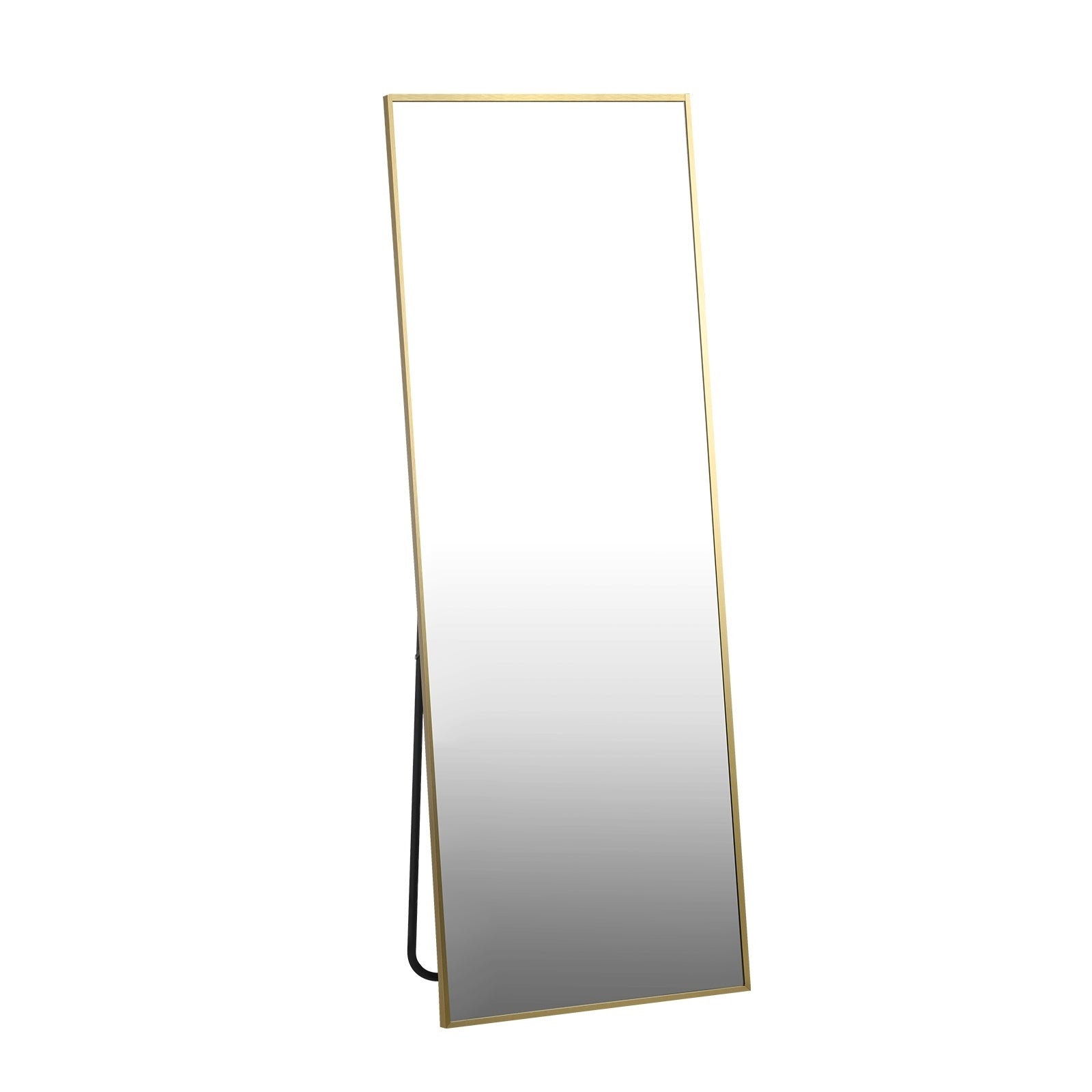 Oikiture Full Length Mirror Rectangle Dressing Floor Mirrors 166x60cm Gold - Sunyee