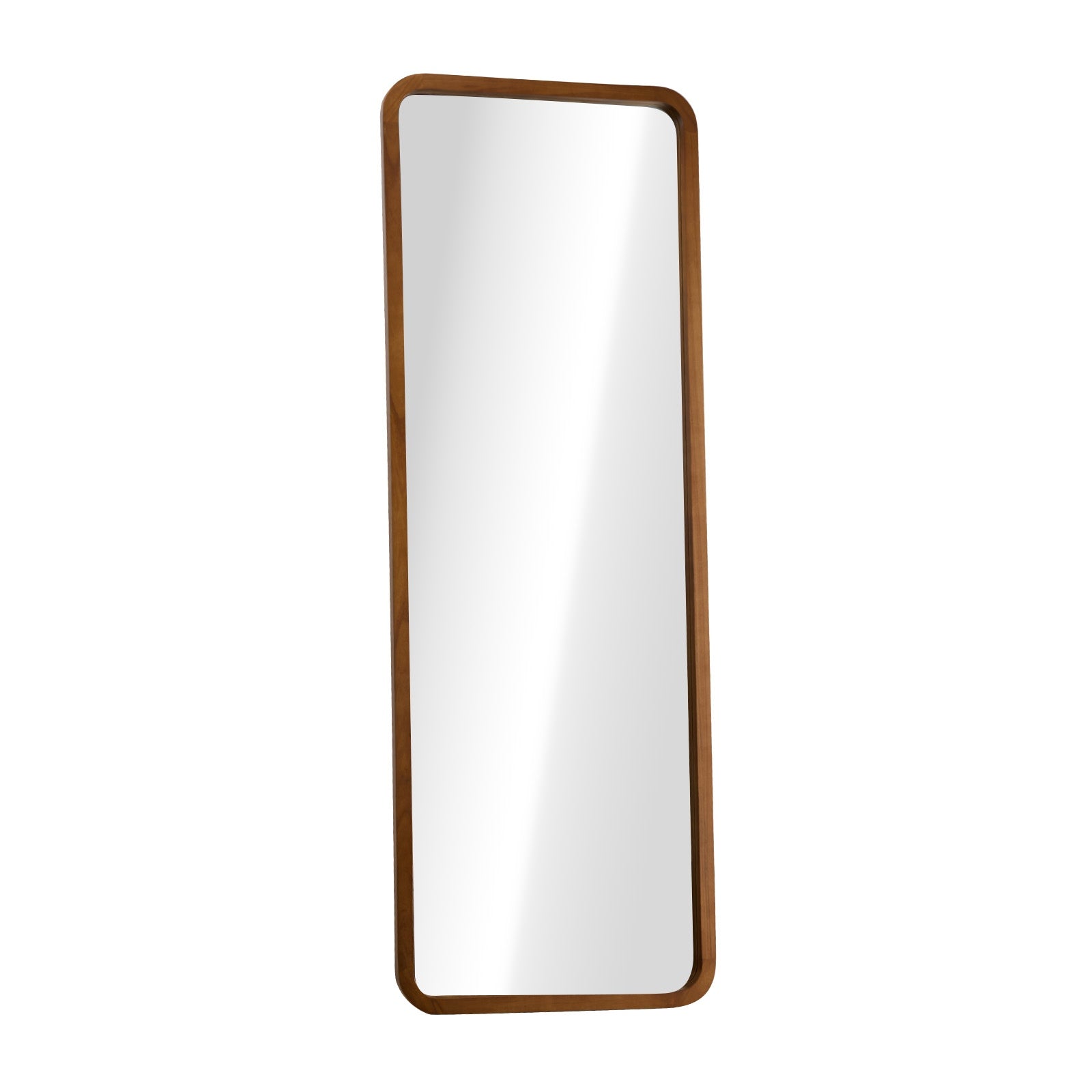Oikiture Full Length Mirror 166x60cm Rectangle Dressing Floor Mirrors Walnut - Sunyee