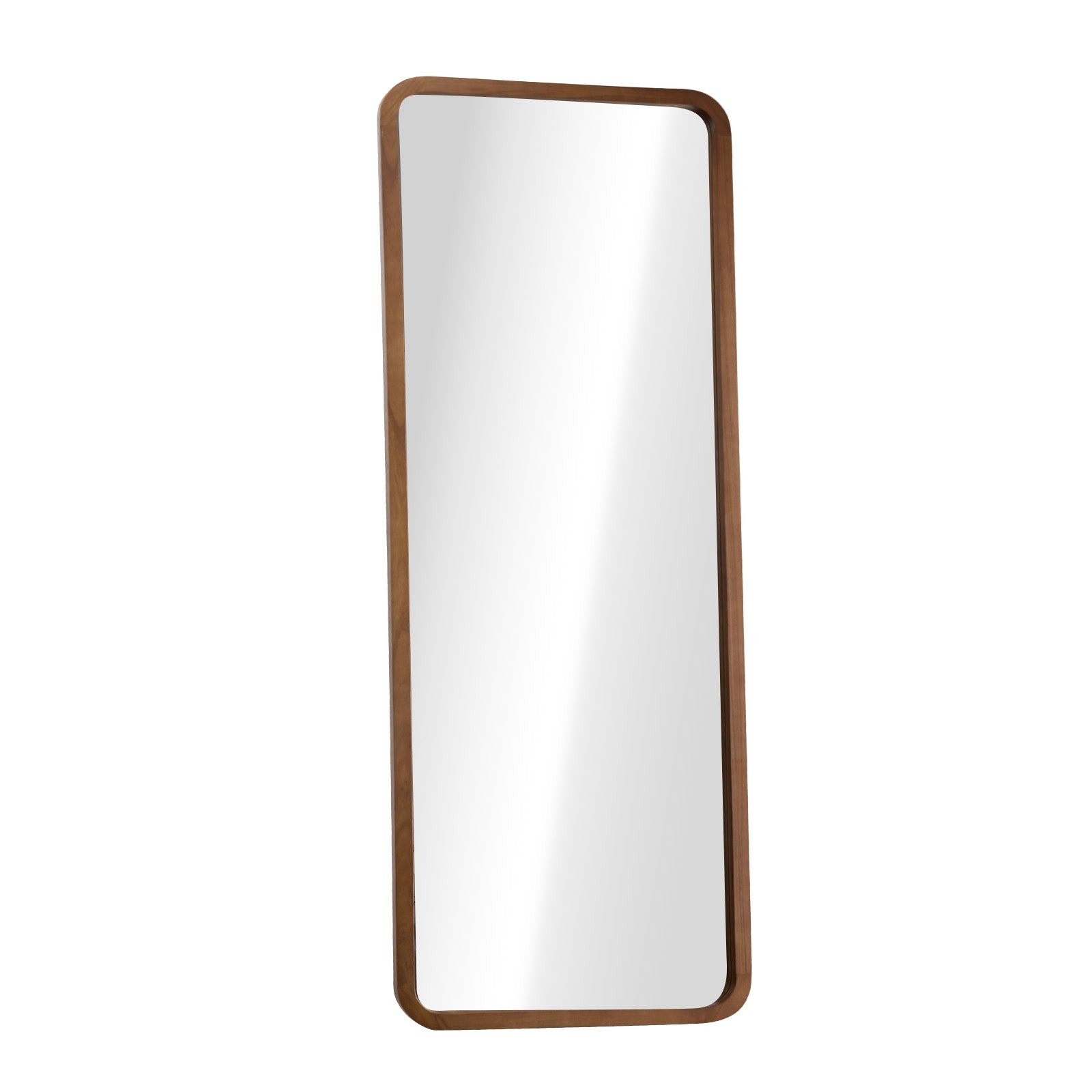 Oikiture Full Length Mirror 180x70cm Rectangle Dressing Floor Mirrors Walnut - Sunyee