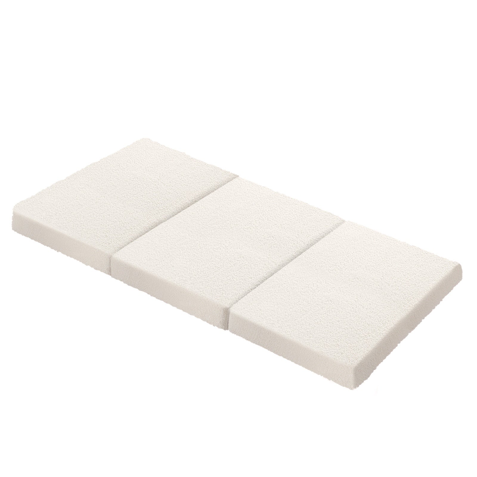 Bedra Sherpa Folding Foam Mattress Fleece Portable Foldable Camping Sofa Bed - Sunyee