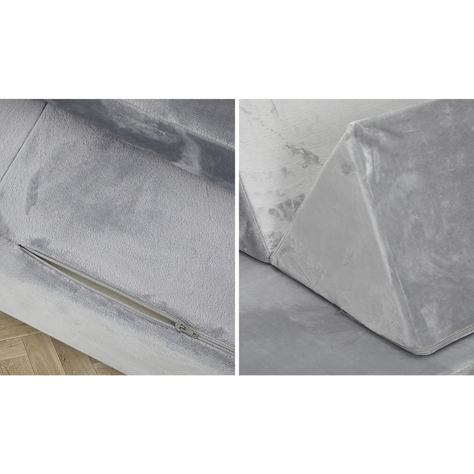 Oikiture 4Pcs Kids Sofa Play Couch Modular Lounge Cushion Convertible Playset - Sunyee