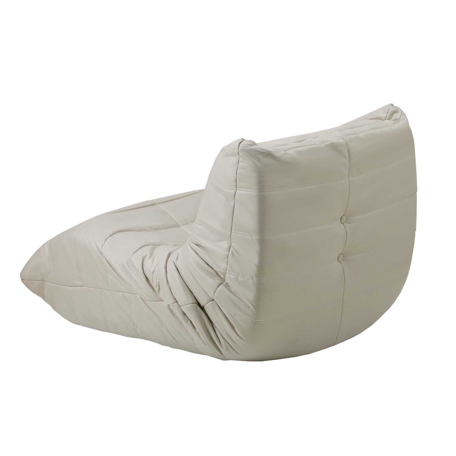 Oikiture Floor Sofa Accent Chair Lazy Couch Leisure Lounge Foam Pouffe Beige - Sunyee