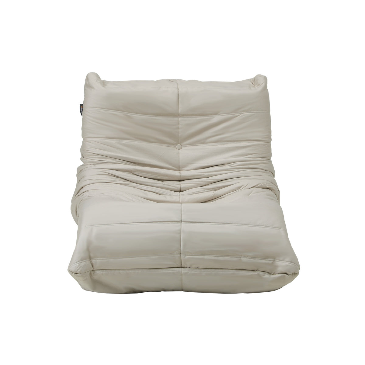 Oikiture 2X Floor Sofa Lounge Caterpillar Lazy Couch Single Chair Pouffe Beige - Sunyee