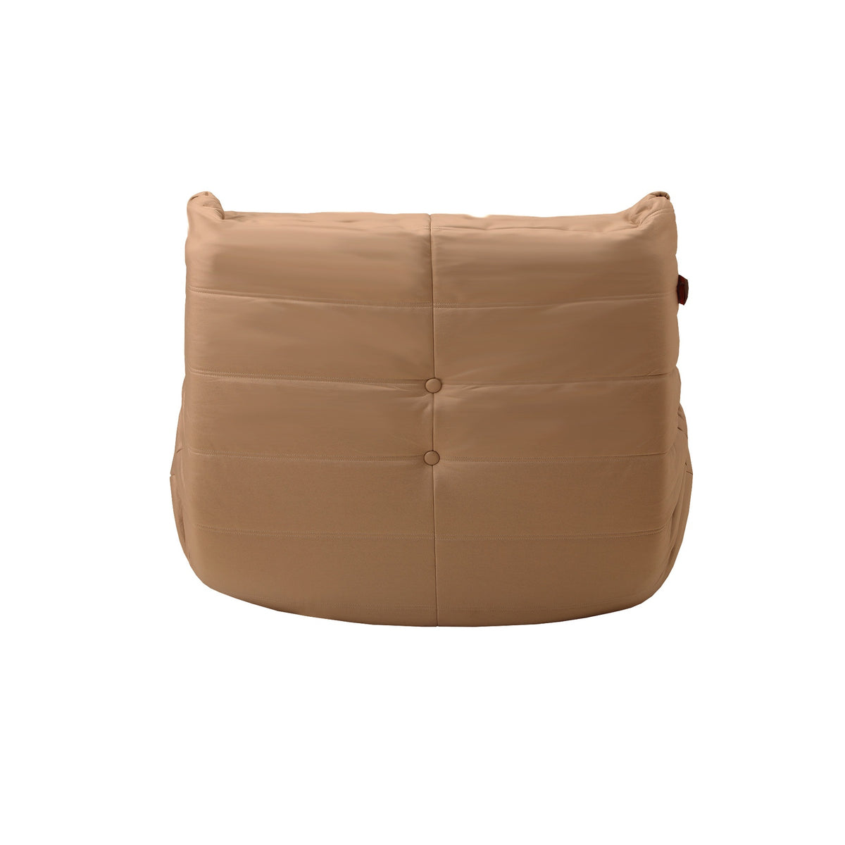Oikiture 2XFloor Sofa Lounge Caterpillar Couch Single Accent Chair Pouffe Brown - Sunyee