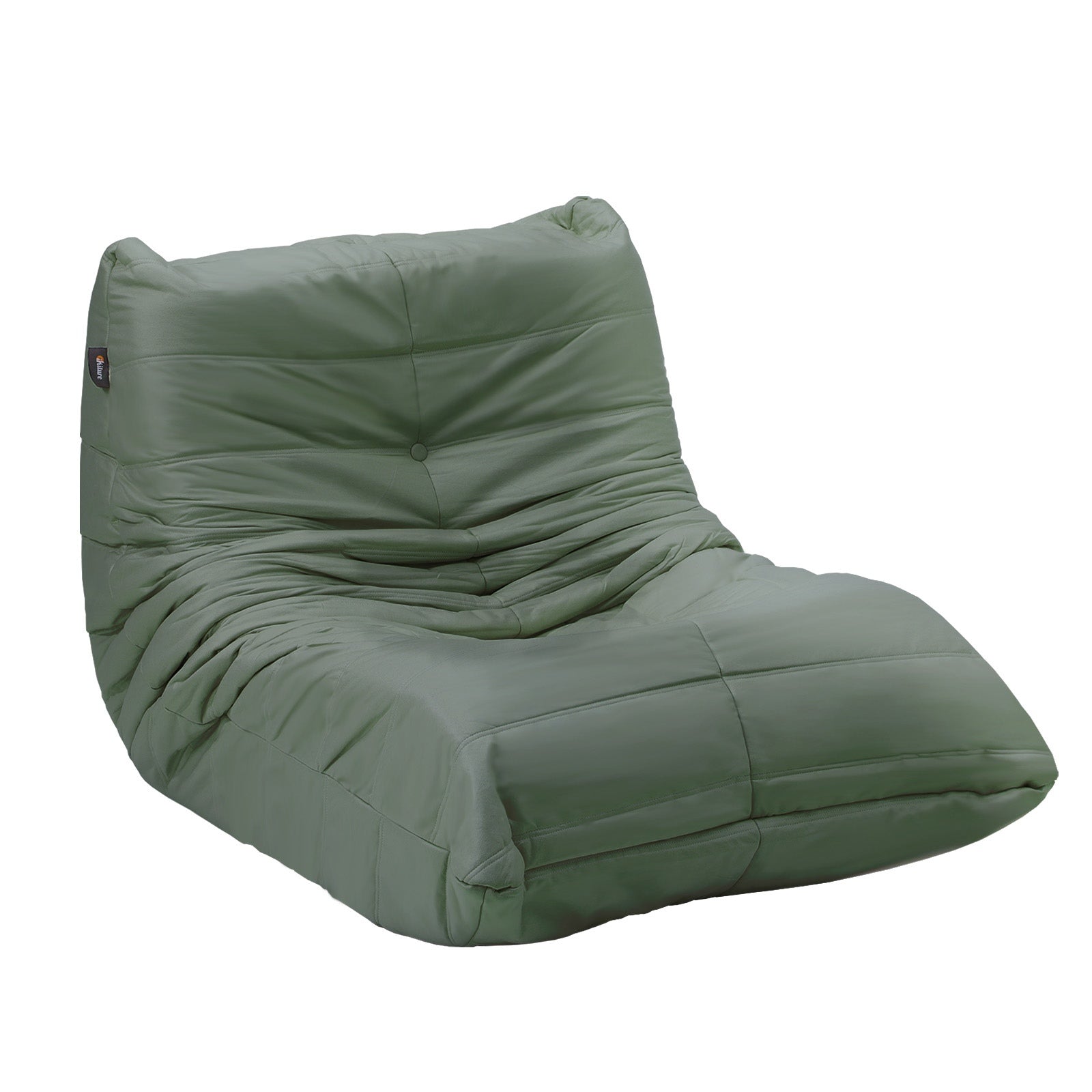 Oikiture Floor Sofa Accent Chair Lazy Couch Lounge Recliner Green Polyester - Sunyee