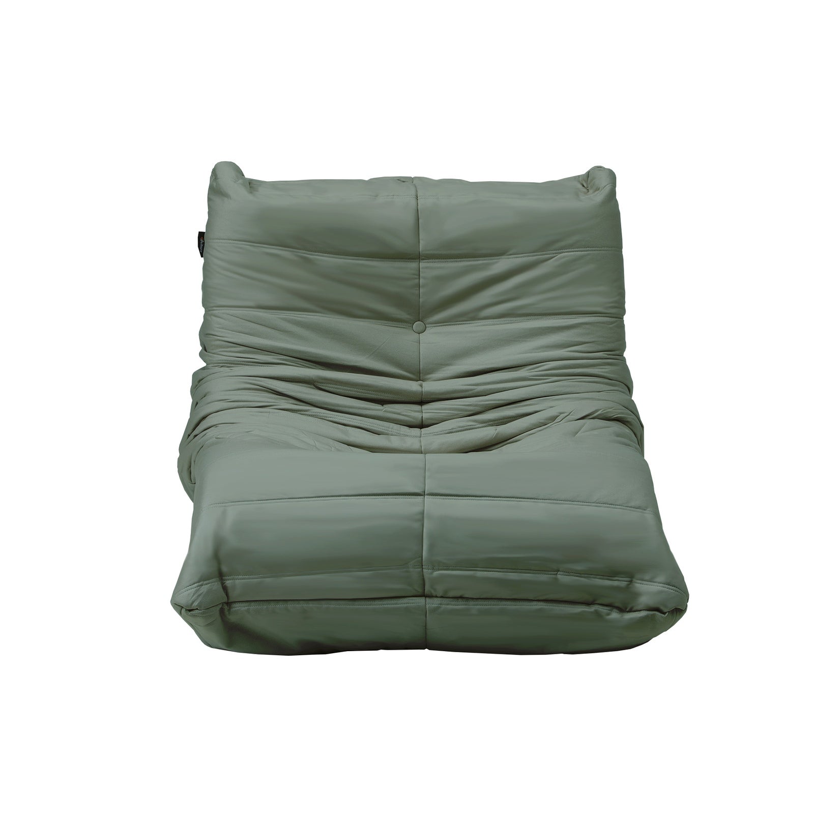 Oikiture 2X Floor Sofa Lounge Caterpillar Lazy Couch Single Chair Pouffe Green - Sunyee