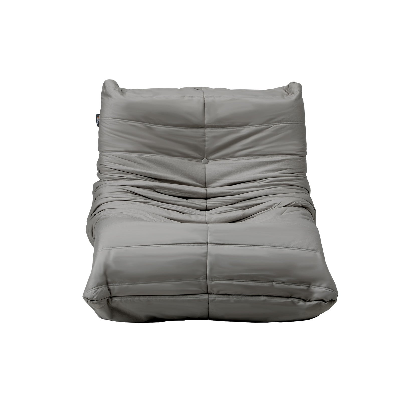 Oikiture Floor Sofa Accent Chair Lazy Couch Lounge Recliner Grey Polyester - Sunyee