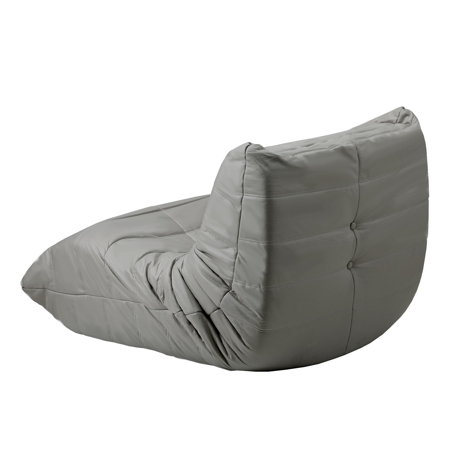 Oikiture Floor Sofa Accent Chair Lazy Couch Lounge Recliner Grey Polyester - Sunyee