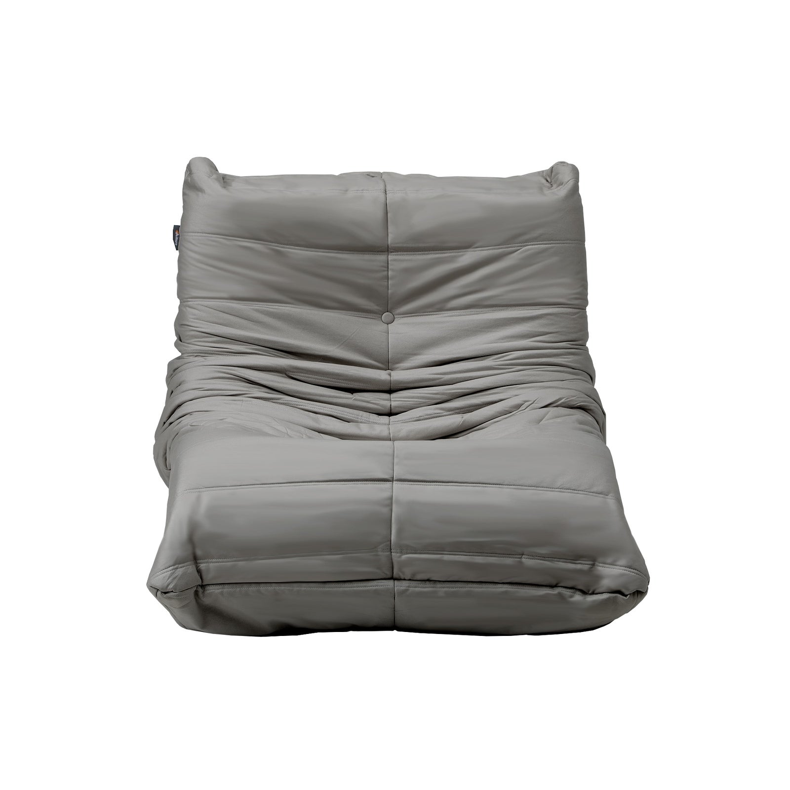 Oikiture 2X Floor Sofa Lounge Caterpillar Couch Single Accent Chair Pouffe Grey - Sunyee