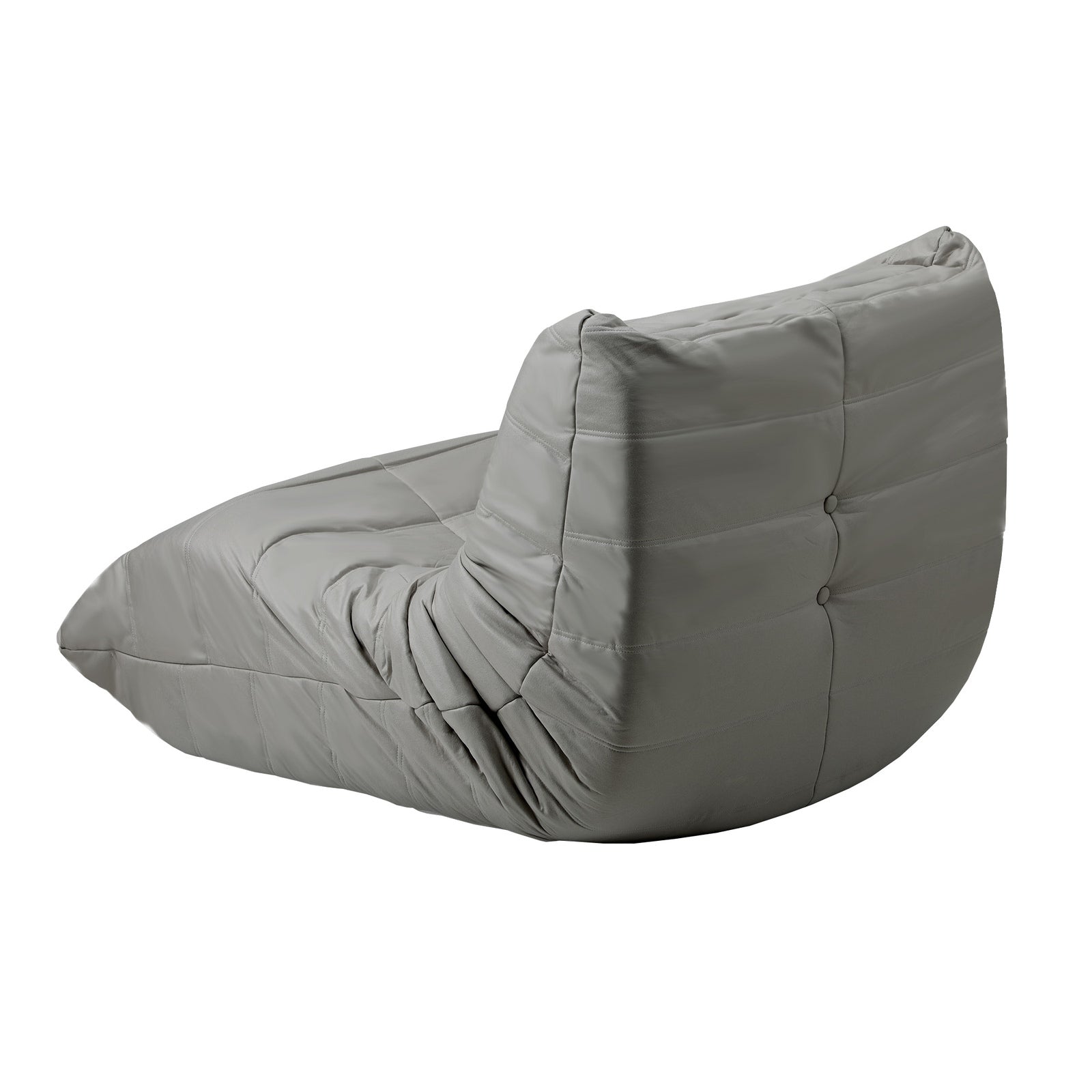 Oikiture 2X Floor Sofa Lounge Caterpillar Couch Single Accent Chair Pouffe Grey - Sunyee
