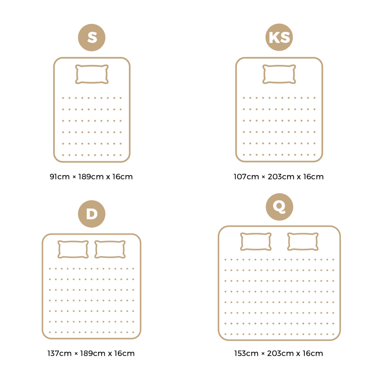 Bedra Mattress No Spring Gel Memory Foam Bed Mattresses King Single Double Queen - Sunyee