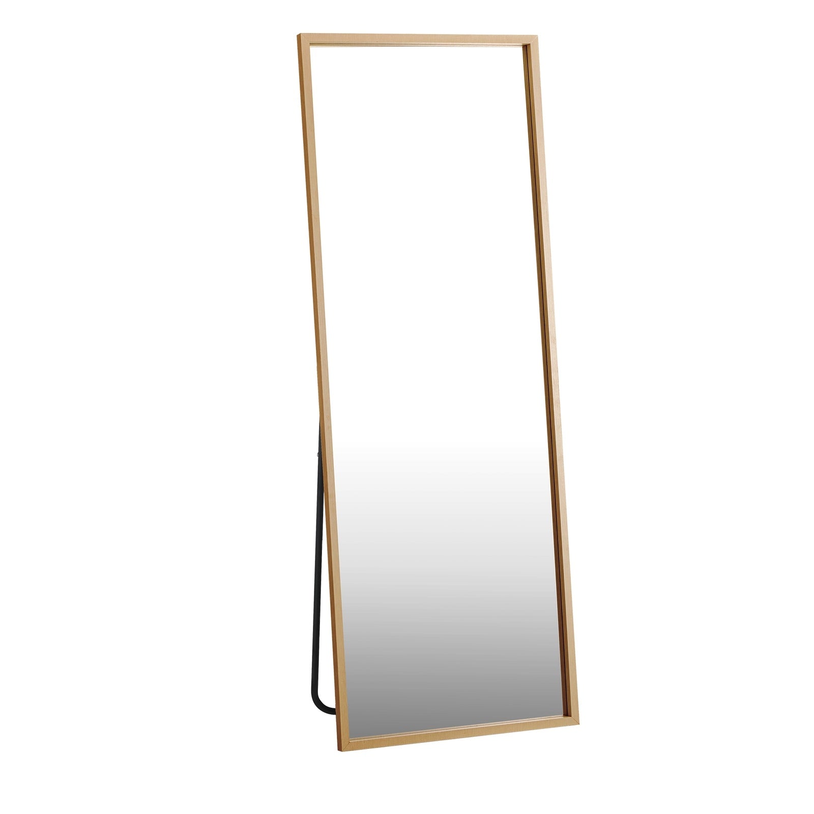 Oikiture Wood Full Length Mirror Rectangle Floor Mirrors Free Standing 166x60cm - Sunyee