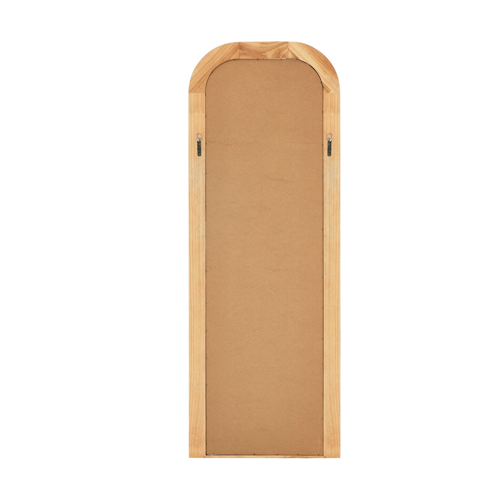 Oikiture Full Length Arch Mirror 165x60cm Natural Wood Top Round Corner Bedroom - Sunyee