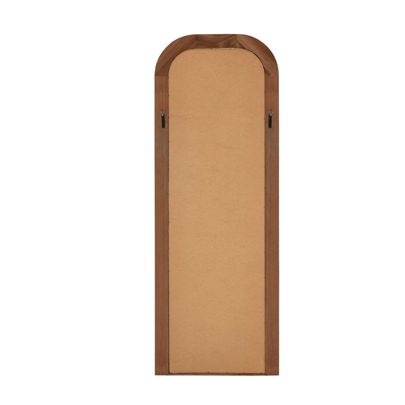 Oikiture Full Length Arch Mirror 165x60cm Brown Wood Top Rounded Corner Bedroom - Sunyee