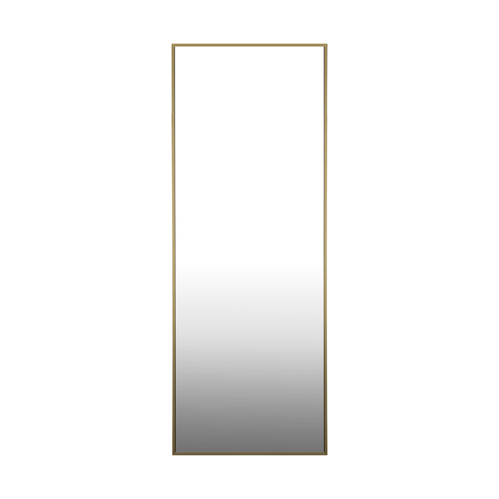 Oikiture Full Length Mirror Rectangle Dressing Floor Mirrors 166x60cm Gold - Sunyee