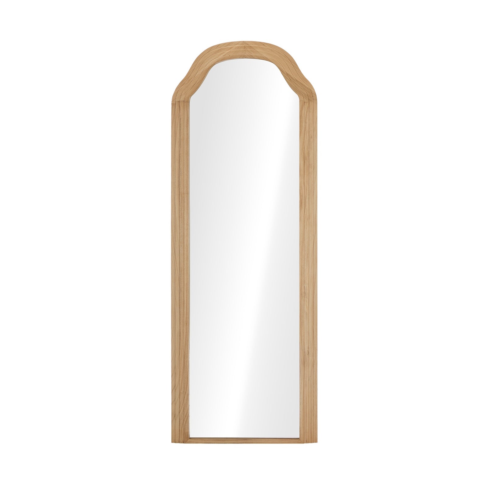 Oikiture Full Length Mirror Floor Makeup Mirrors 165x60cm Natural Wood Bedroom - Sunyee