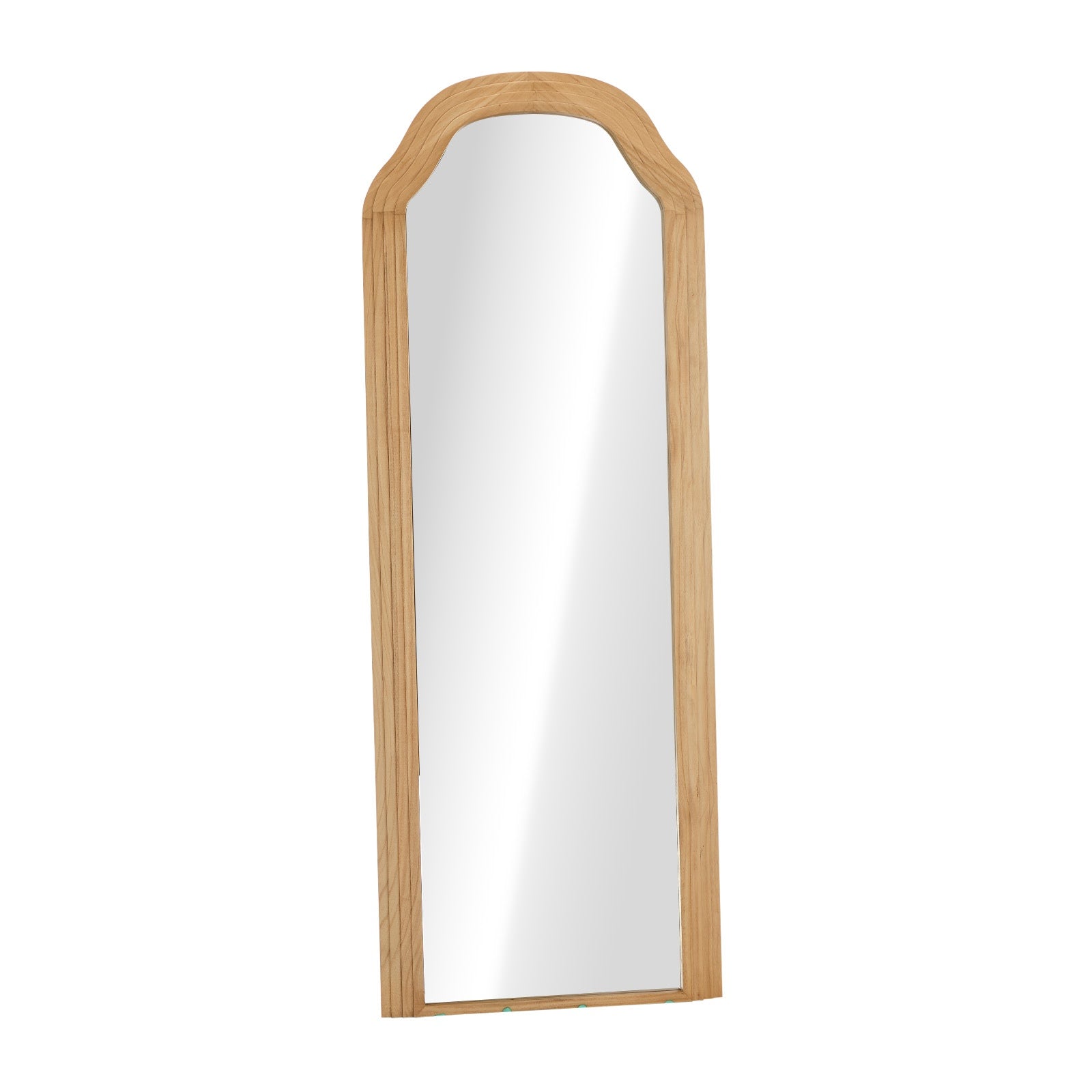 Oikiture Full Length Mirror Floor Makeup Mirrors 165x60cm Natural Wood Bedroom - Sunyee