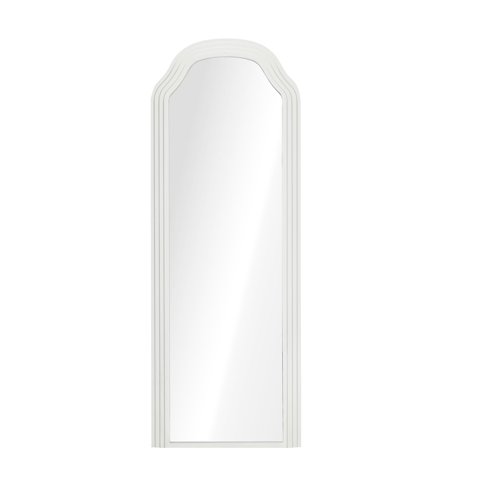 Oikiture Full Length Mirror Floor Makeup Mirrors 165x60cm White Wood Bedroom - Sunyee