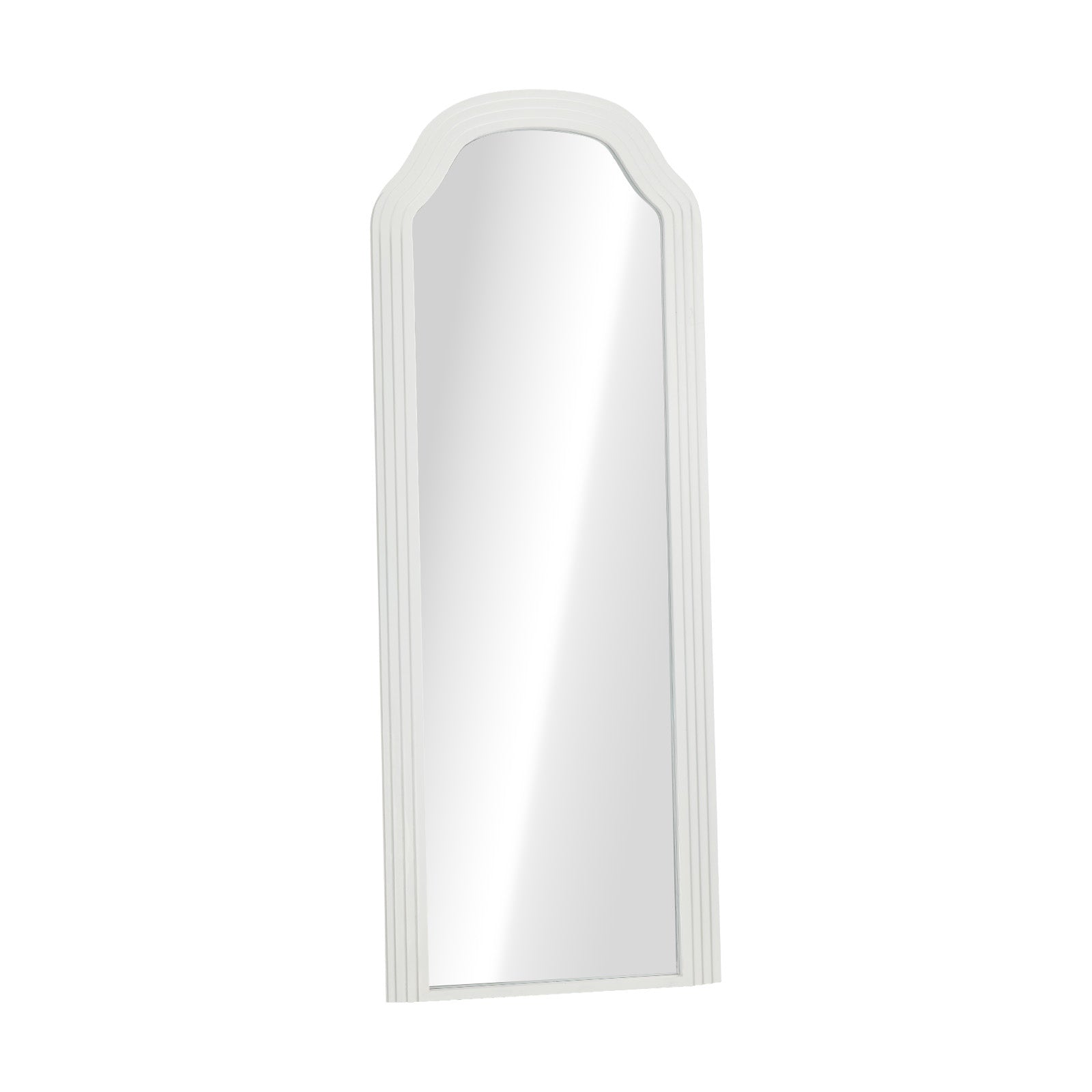 Oikiture Full Length Mirror Floor Makeup Mirrors 165x60cm White Wood Bedroom - Sunyee
