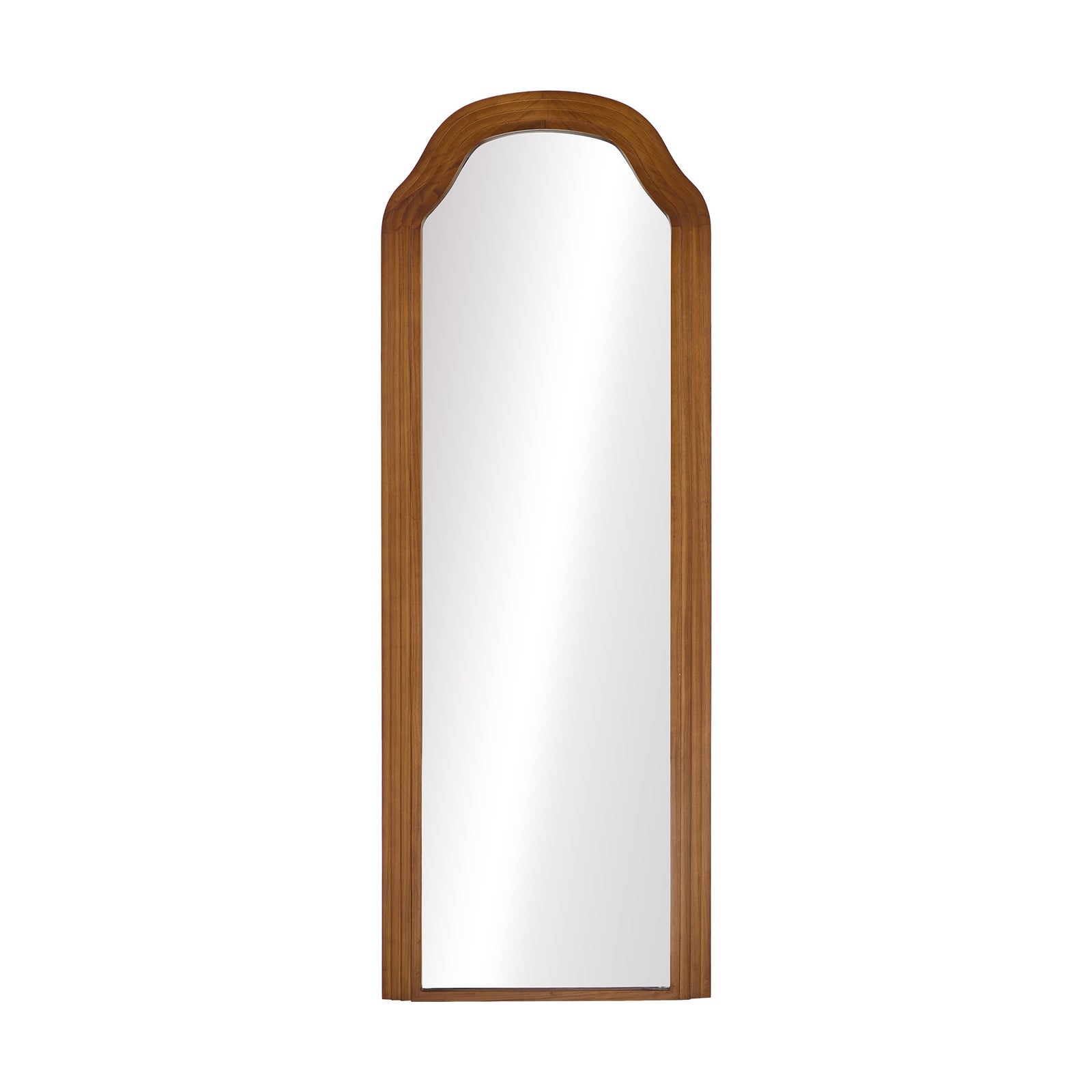Oikiture Full Length Mirror Floor Makeup Mirrors 165x60cm Brown Wood Bedroom - Sunyee
